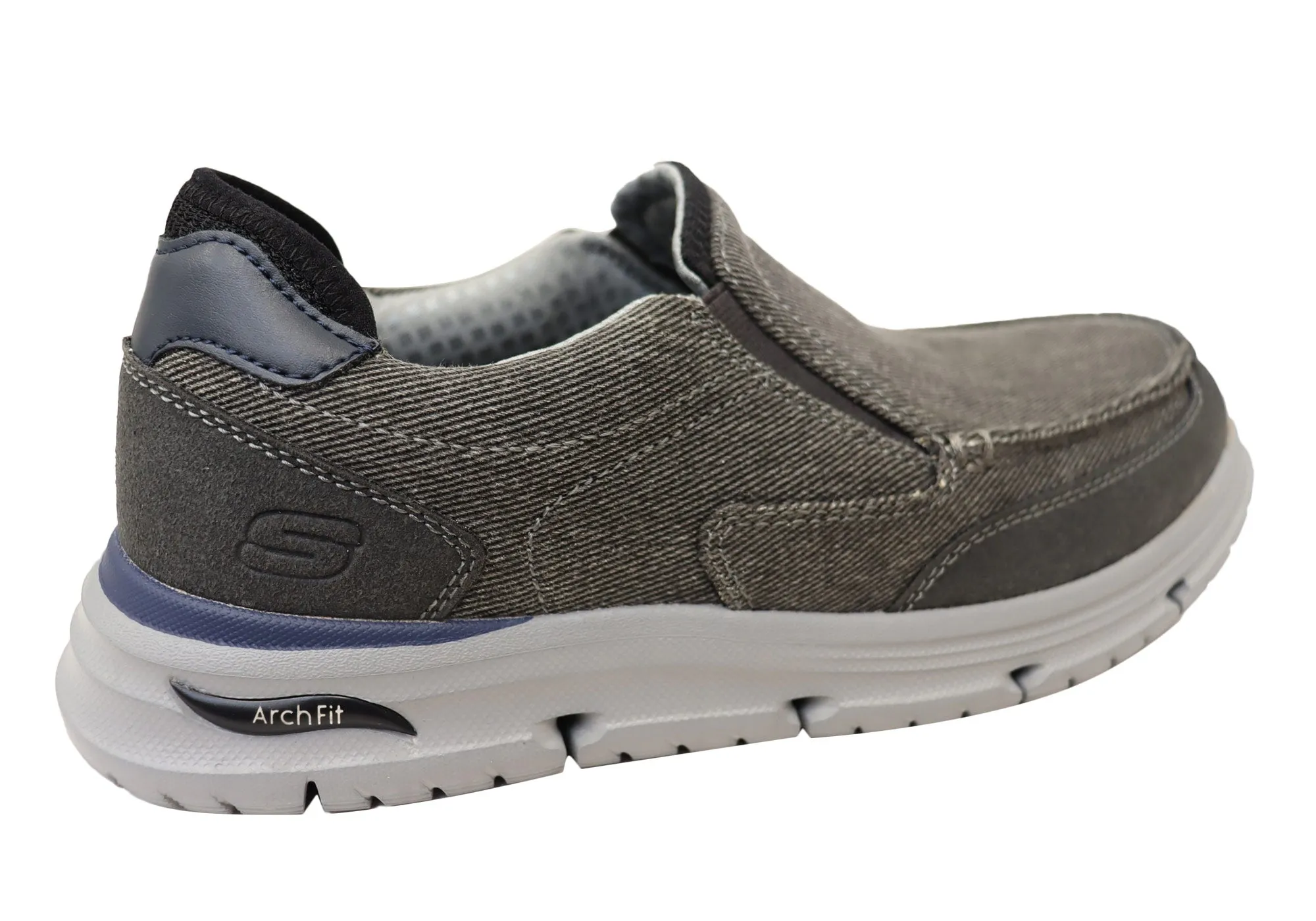 Skechers Chaussures Hommes Arch Fit Vortell Rothler Chaussures à Enfilage Facile Confortables Skechers