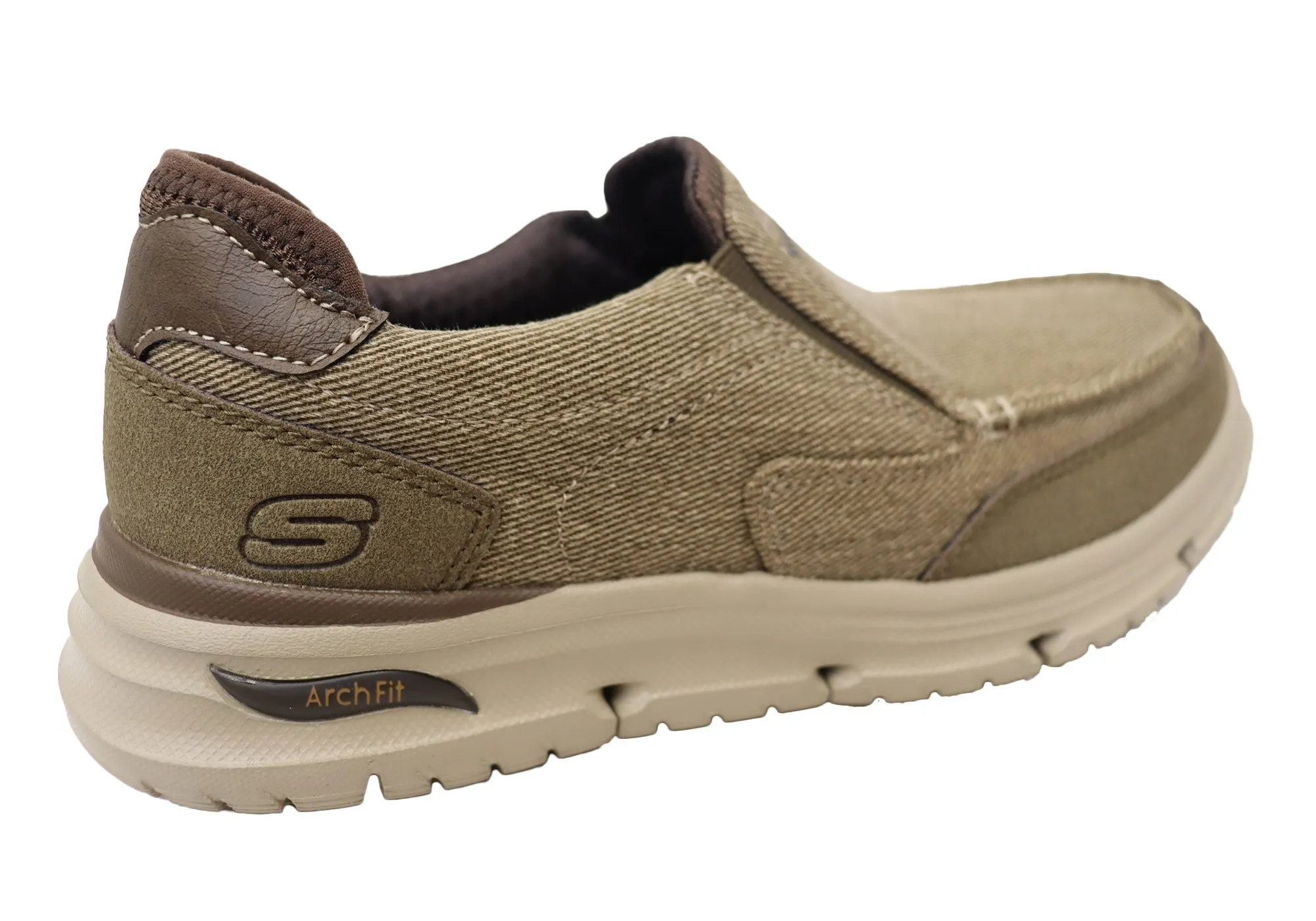 Skechers Chaussures Hommes Arch Fit Vortell Rothler Chaussures à Enfilage Facile Confortables Skechers