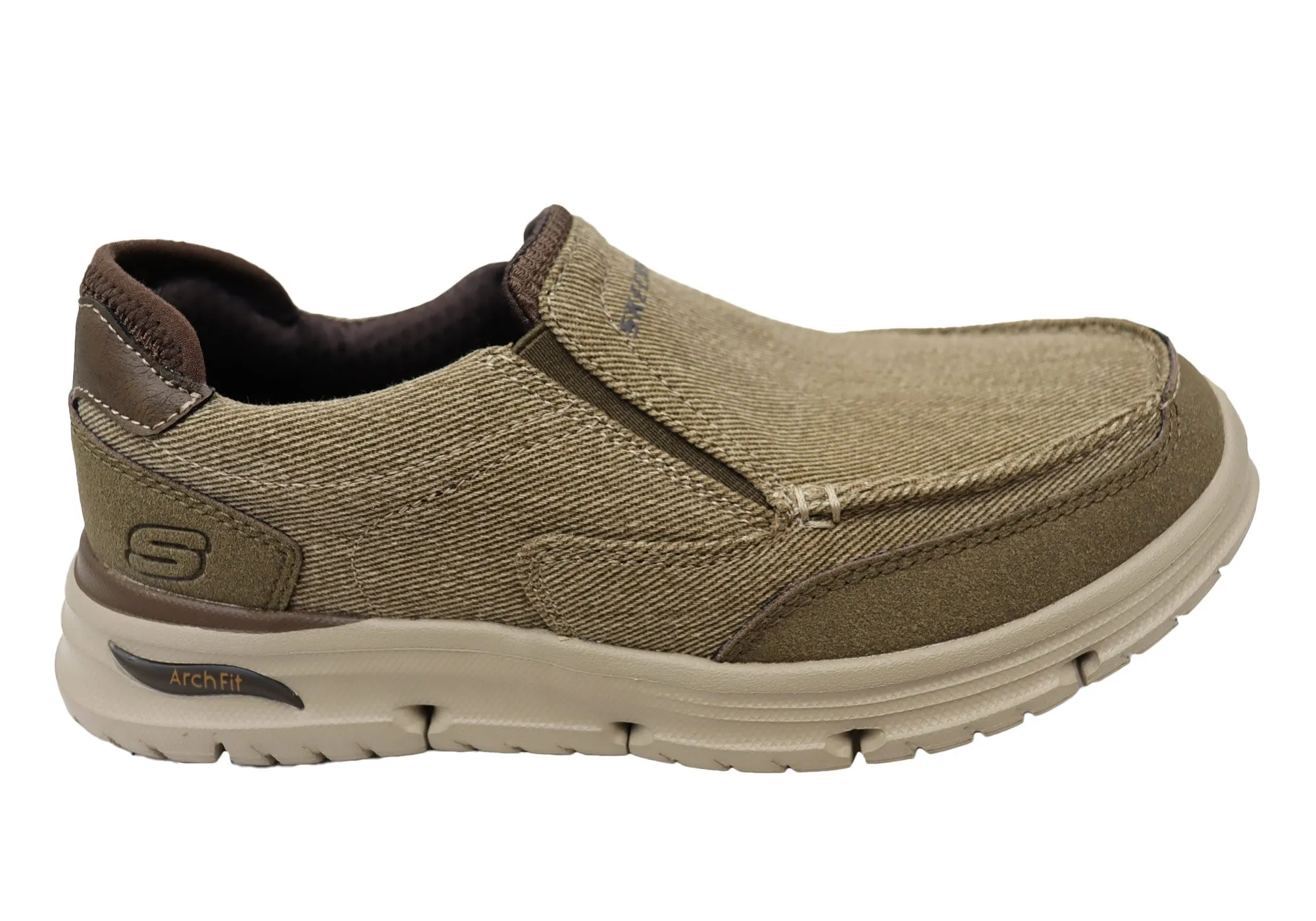 Skechers Chaussures Hommes Arch Fit Vortell Rothler Chaussures à Enfilage Facile Confortables Skechers