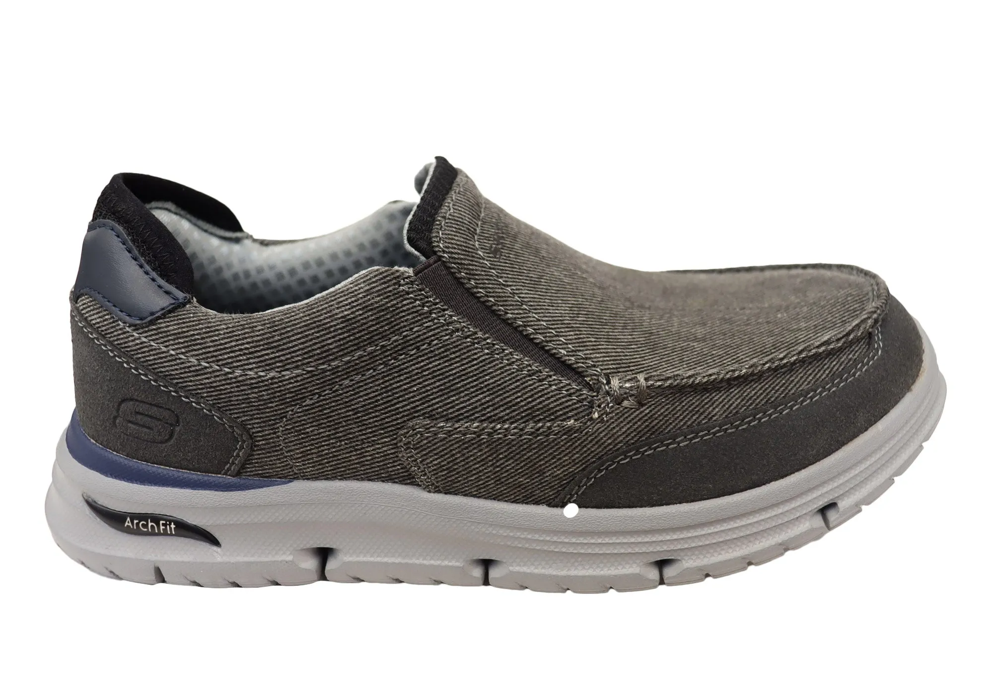 Skechers Chaussures Hommes Arch Fit Vortell Rothler Chaussures à Enfilage Facile Confortables Skechers