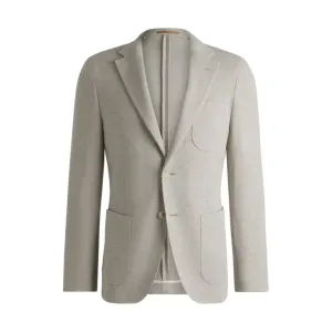 Slim-fit blazer in virgin wool, cotton and cashmere