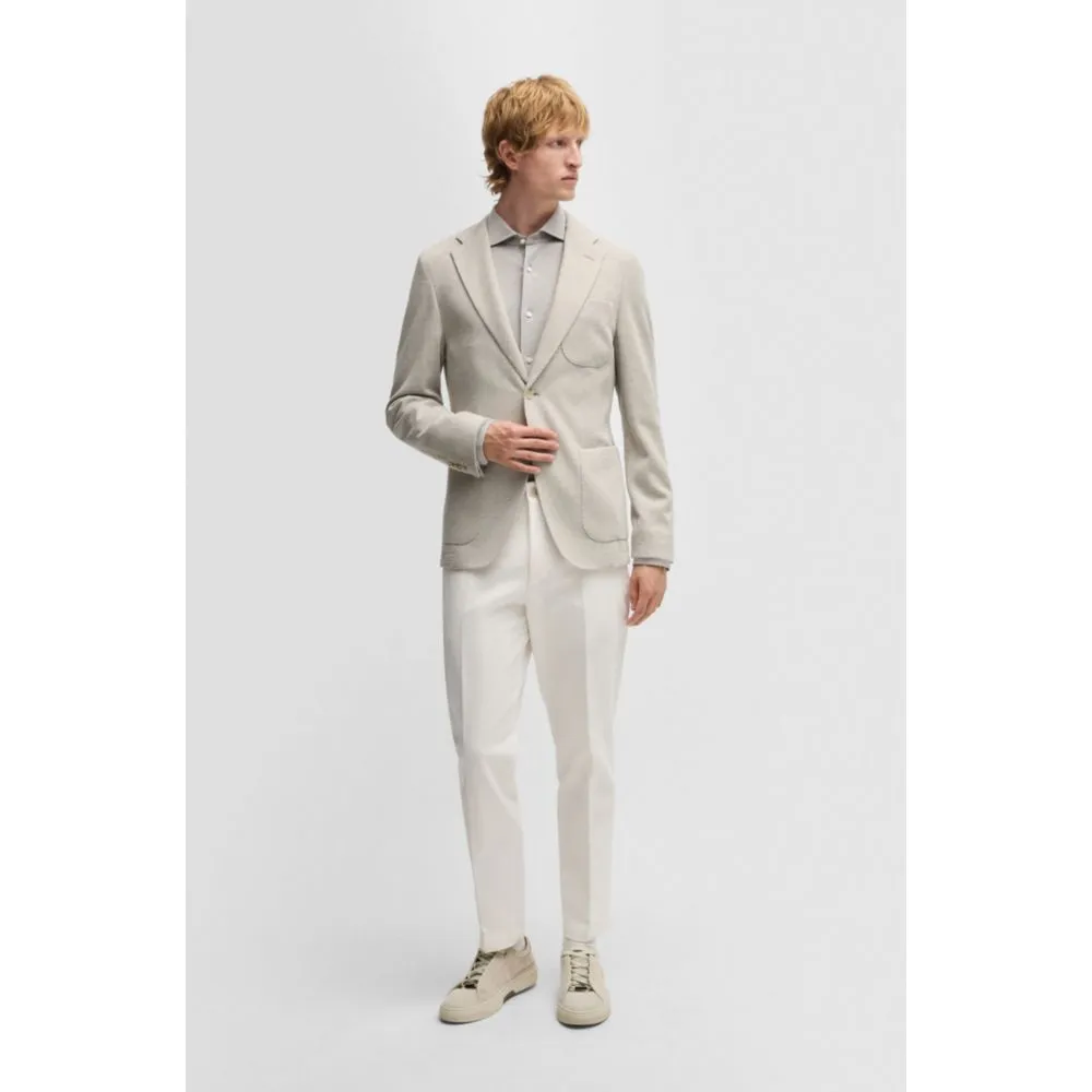 Veste slim-fit en laine vierge, coton et cachemire