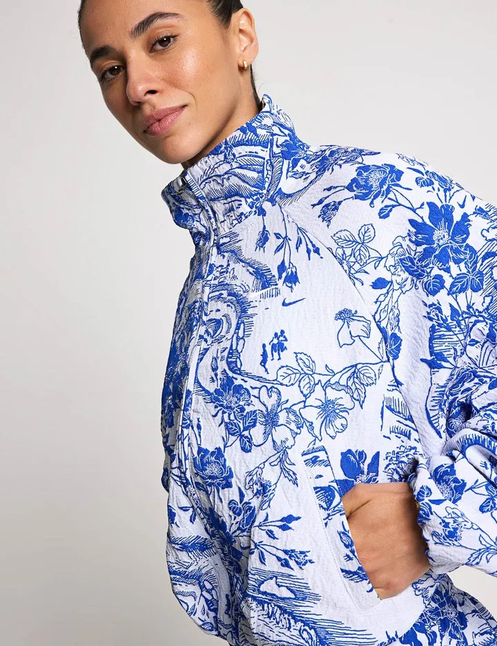 Veste de sport à motifs Jacquard - Blanc/Bleu royal éclatant