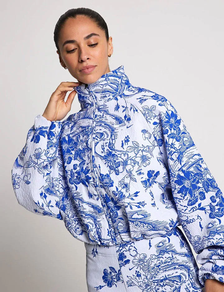 Veste de sport à motifs Jacquard - Blanc/Bleu royal éclatant