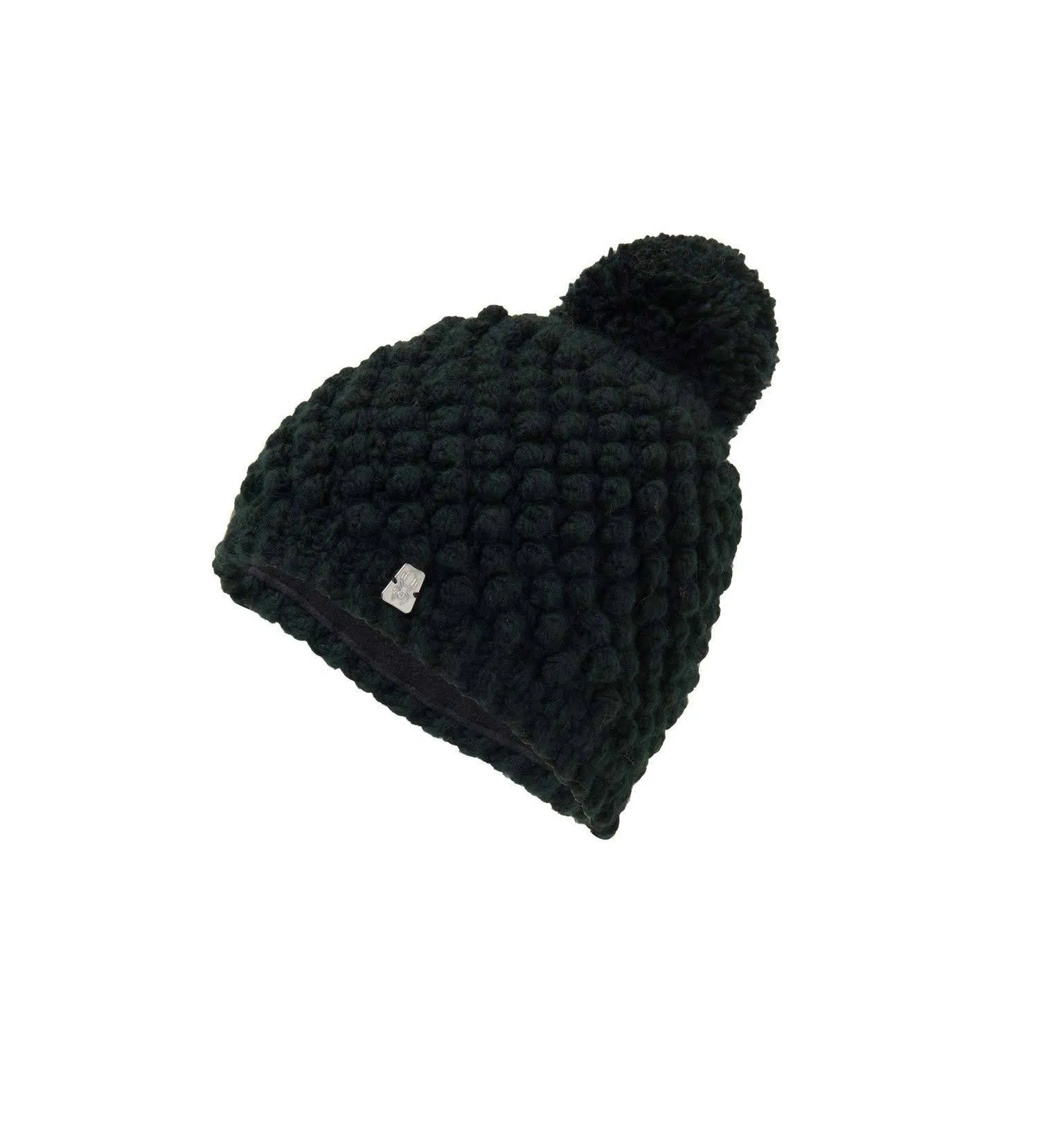 Spyder Bonnet Pompon Baie Brrr Noir Spyder