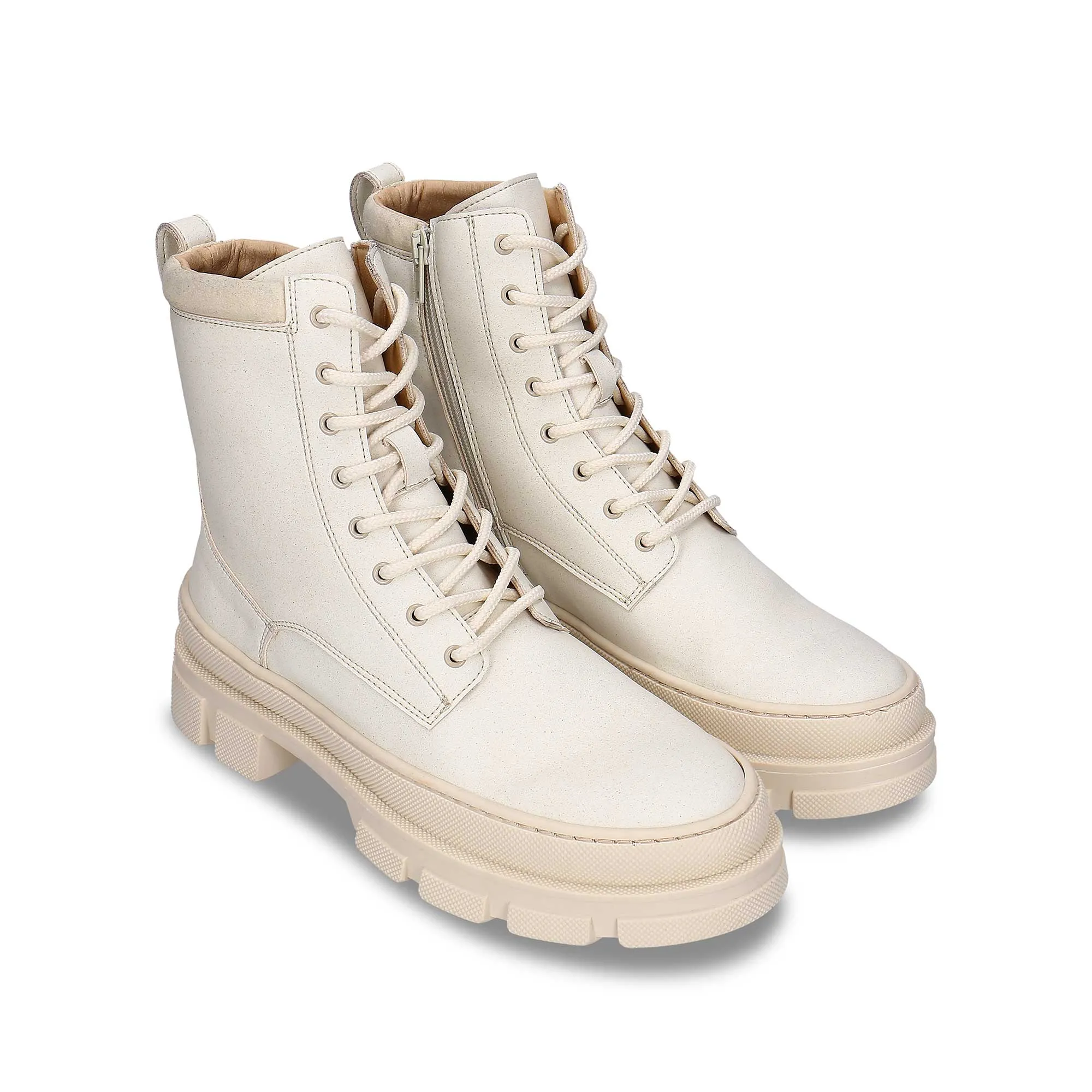 Bottes vegan épaisses pour femmes Tea | Blanc