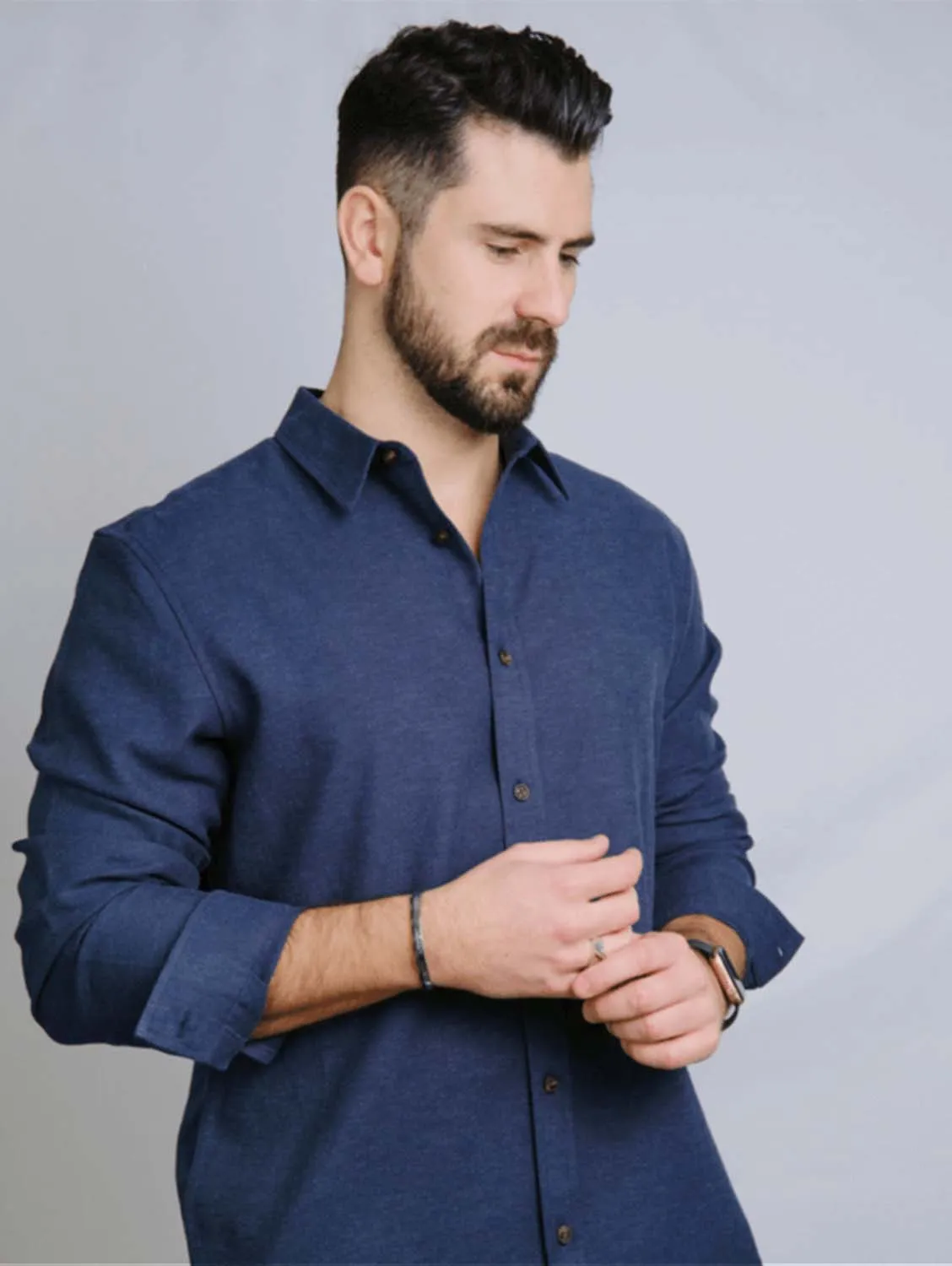 La Chemise Joseph en Mélange de Chanvre | Marine