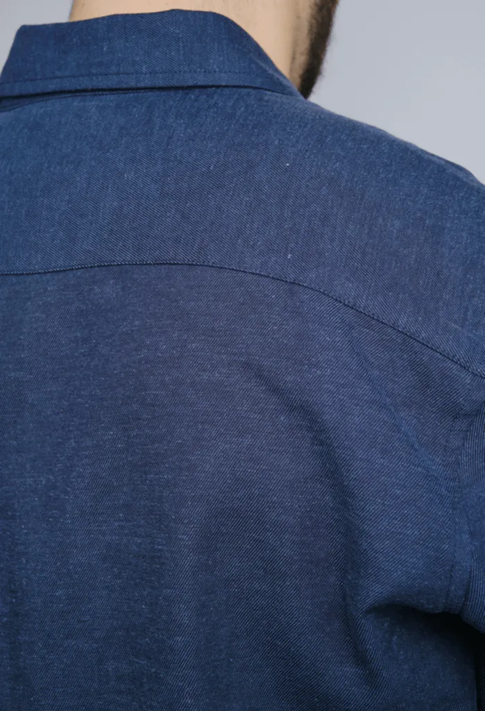 La Chemise Joseph en Mélange de Chanvre | Marine
