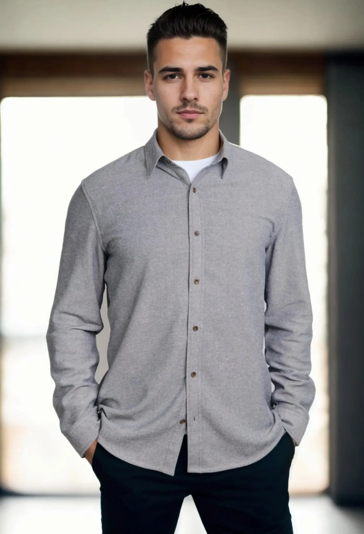 La chemise Marc 100% recyclée | Bleue