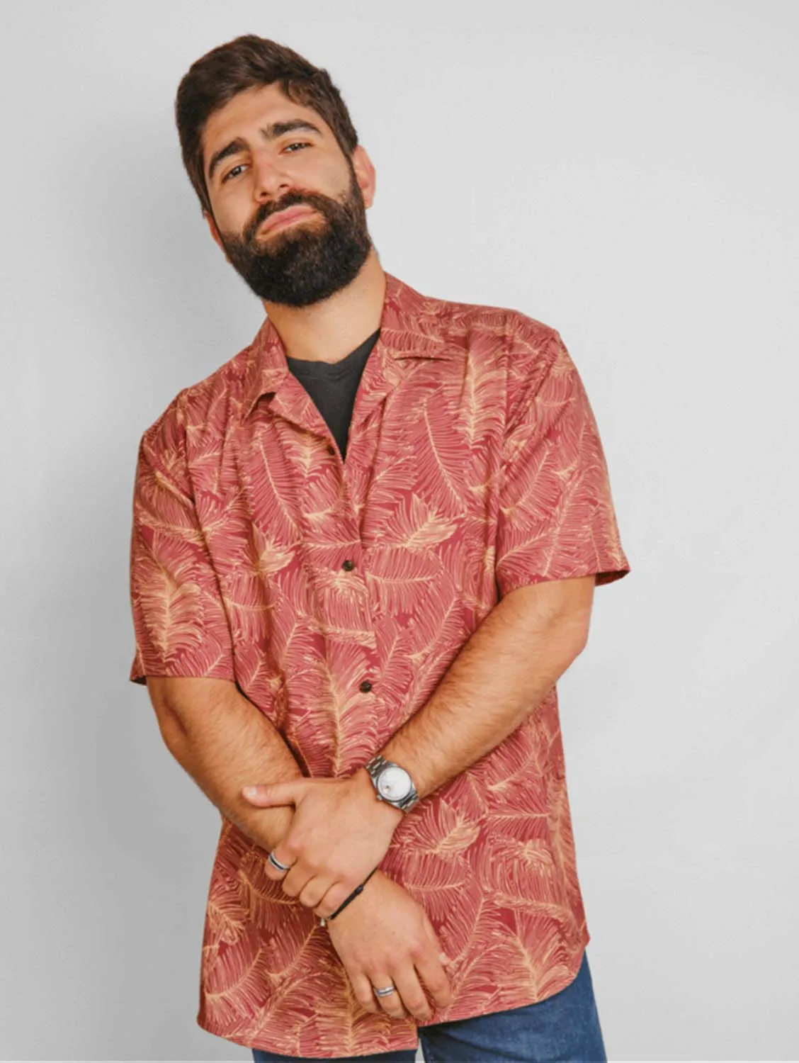 La Chemise Toby Tencel | Imprimé Palmier