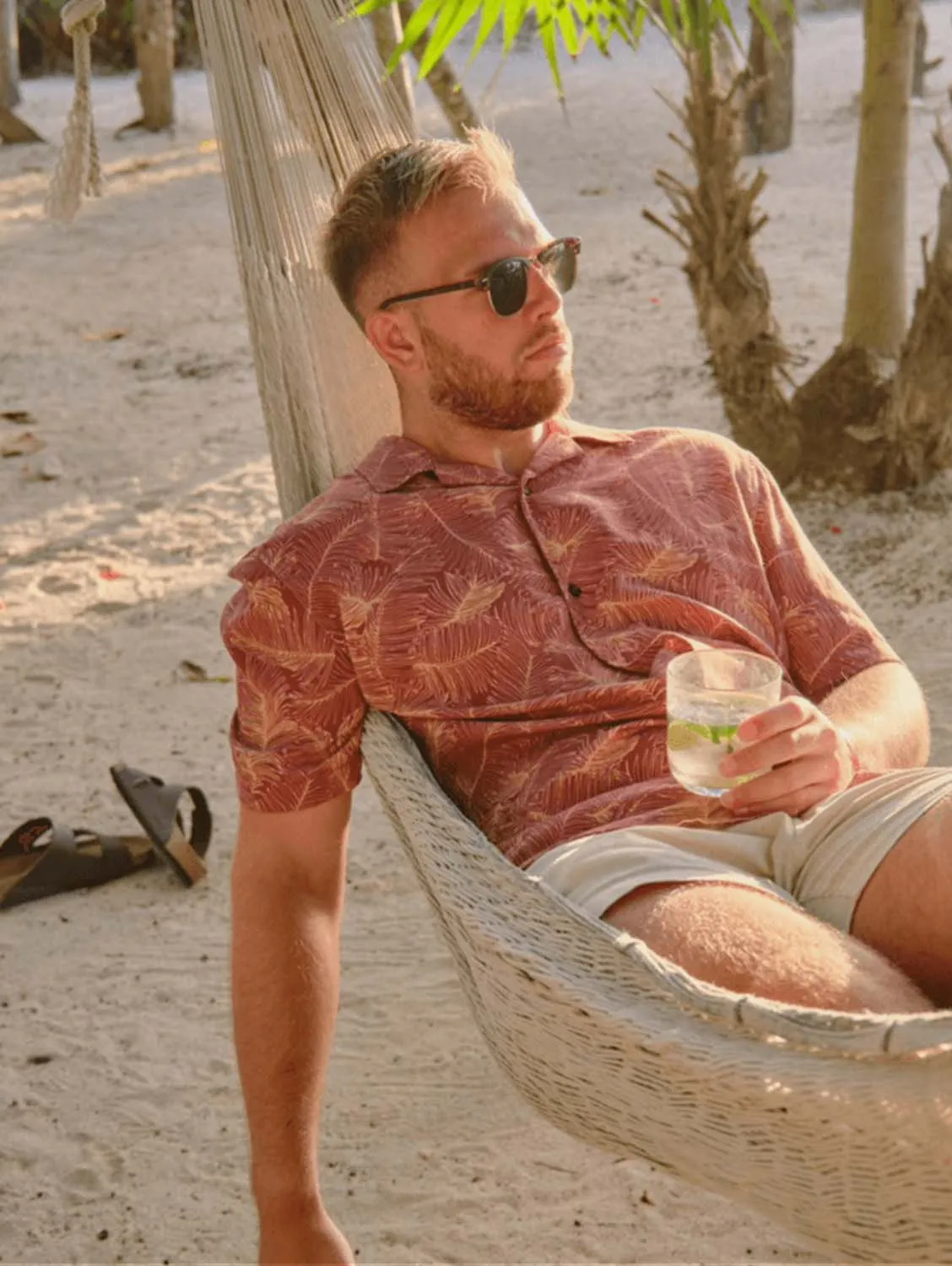 La Chemise Toby Tencel | Imprimé Palmier