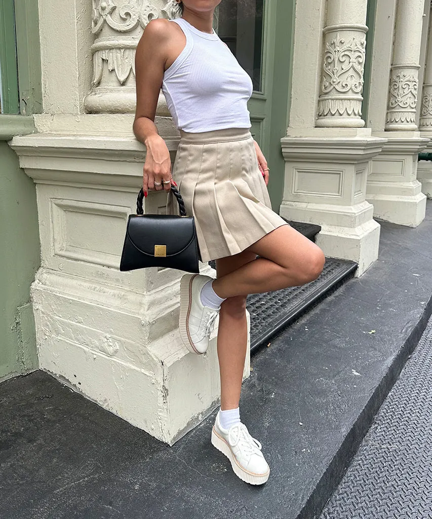 BASKETS TIGER EN CUIR BLANC