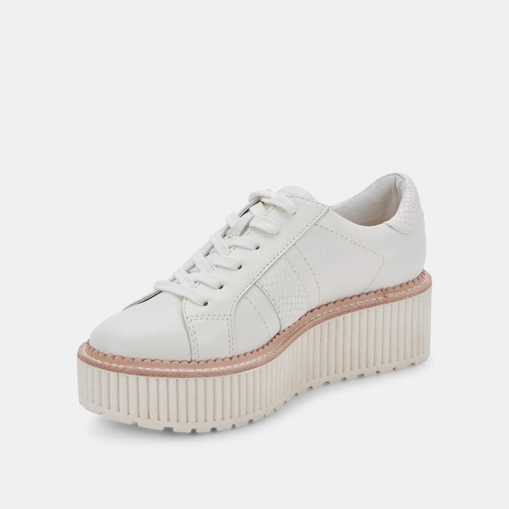 BASKETS TIGER EN CUIR BLANC