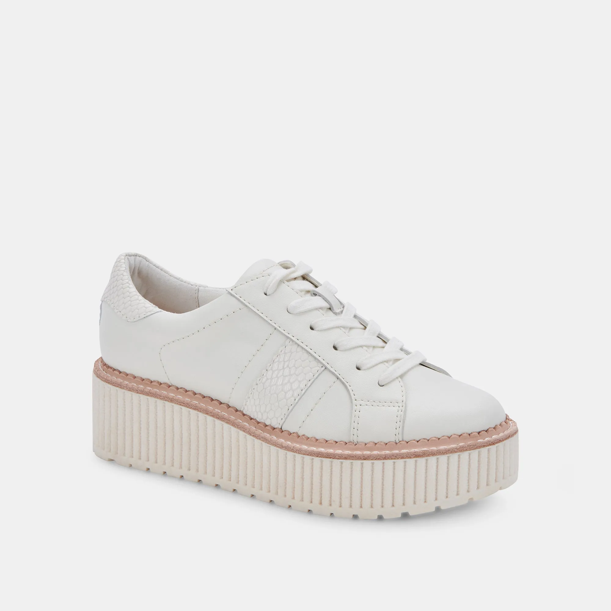 BASKETS TIGER EN CUIR BLANC