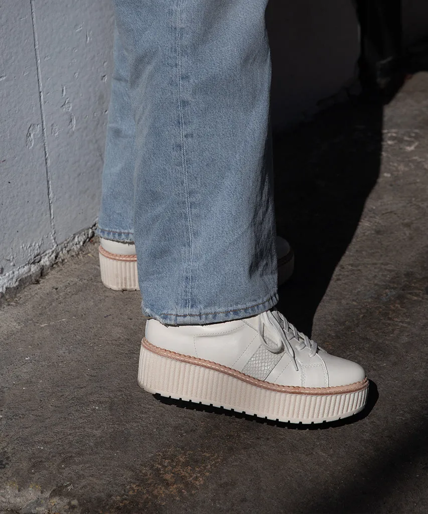 BASKETS TIGER EN CUIR BLANC