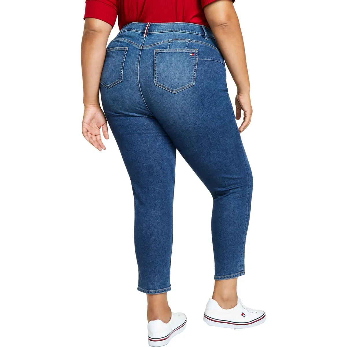Tommy Hilfiger Femmes Plus Jeans Skinny Courts à la Cheville