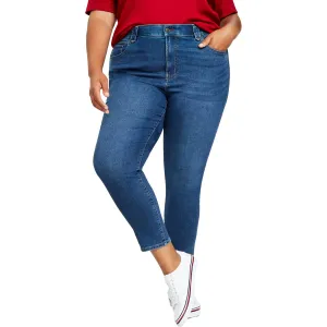 Tommy Hilfiger Womens Plus Skinny Cropped Ankle Jeans