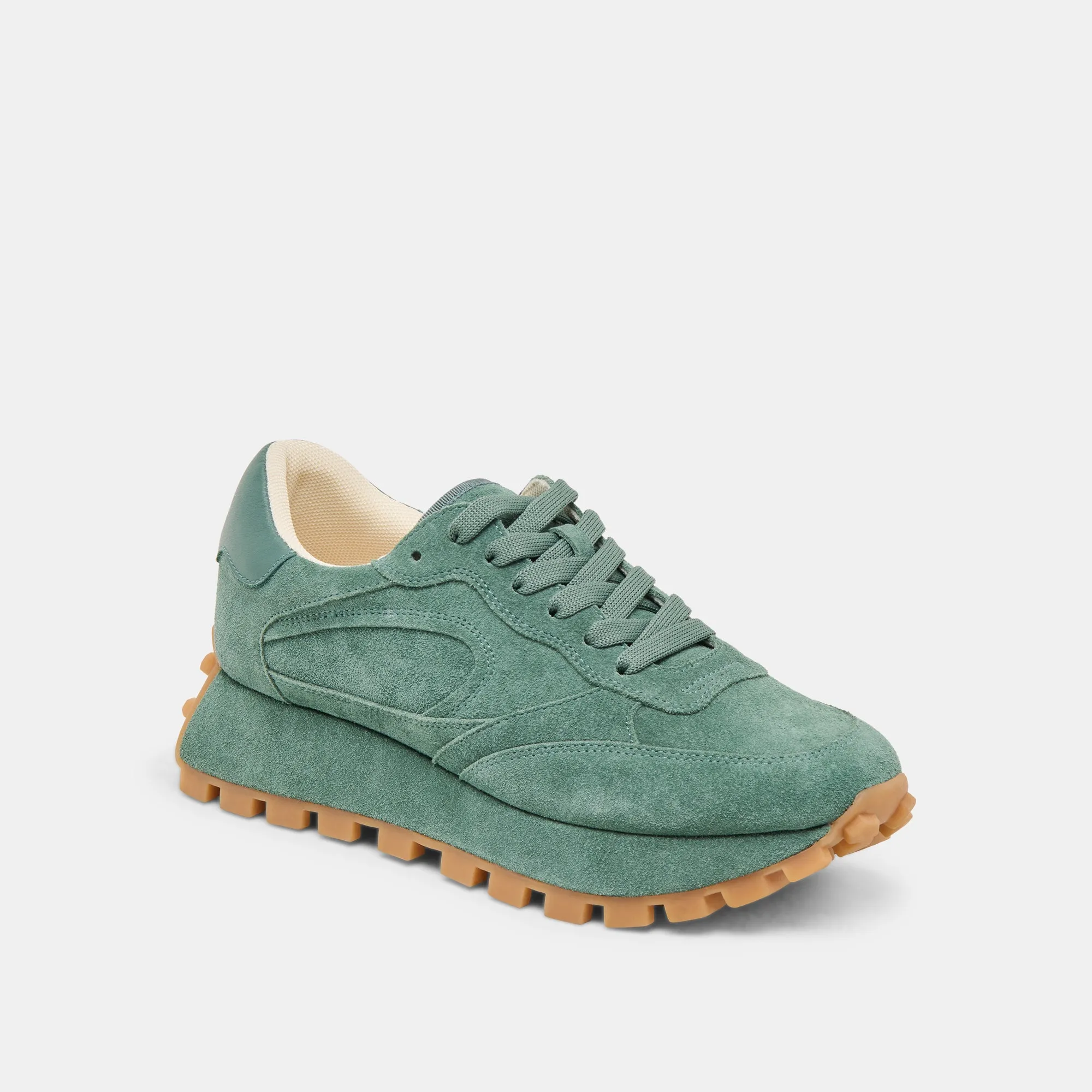 TRICIA SNEAKERS DK VELOURS VERT
