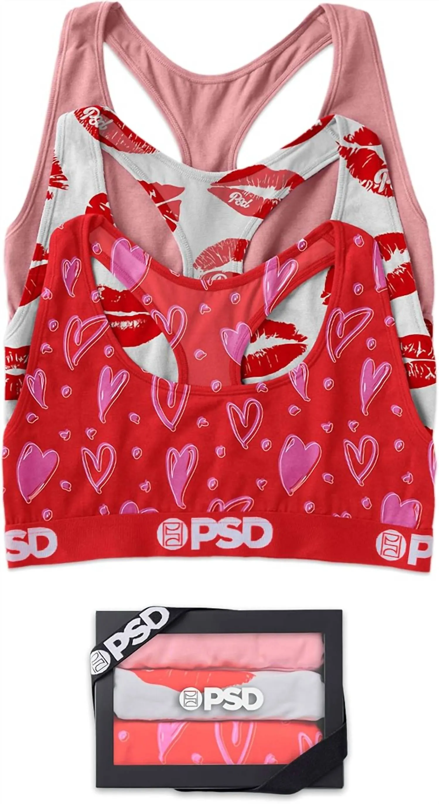 Pack de 3 soutiens-gorge de sport Vday en multicolore