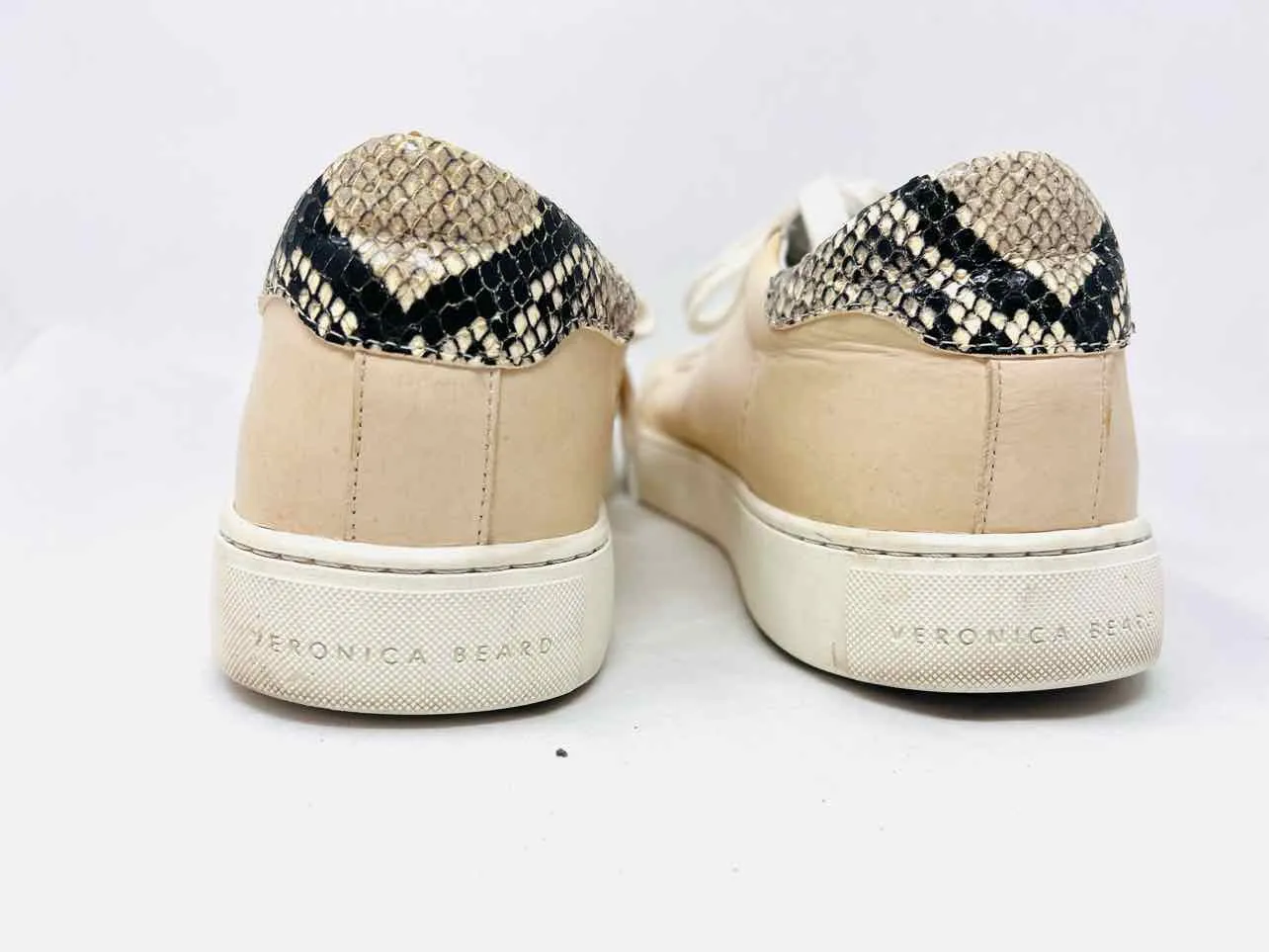 Veronica Beard Taille 10 Chaussures Sneakers Beige/Noir à motifs reptile TEL QUEL