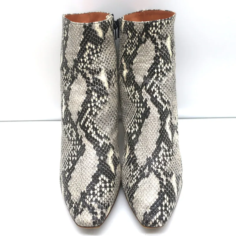 Bottes cheville Vetements Demna Gvasalia plus claires en peau de serpent gris taille 41