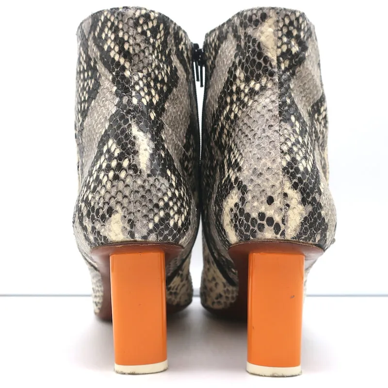Bottes cheville Vetements Demna Gvasalia plus claires en peau de serpent gris taille 41