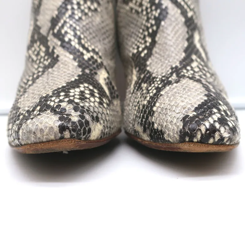 Bottes cheville Vetements Demna Gvasalia plus claires en peau de serpent gris taille 41