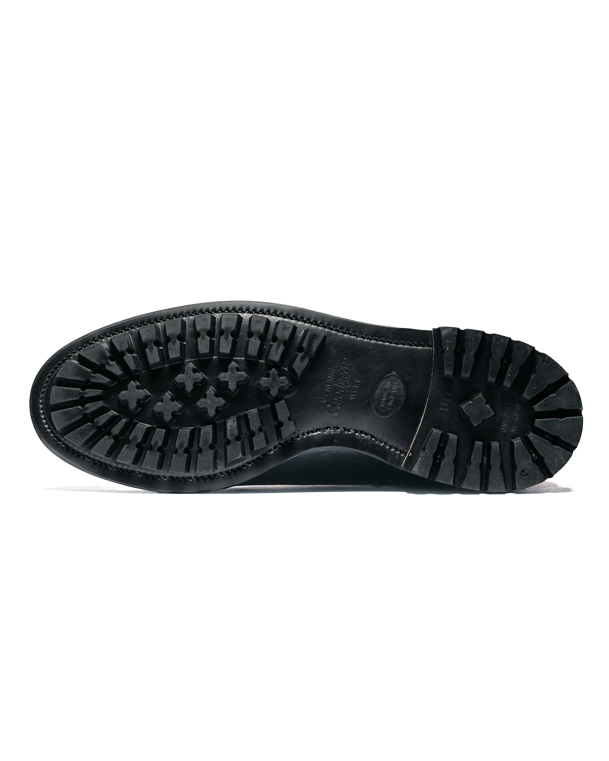 Botte Wholecut Viberg en Kangourou Noir Lavé (Pré-commande)