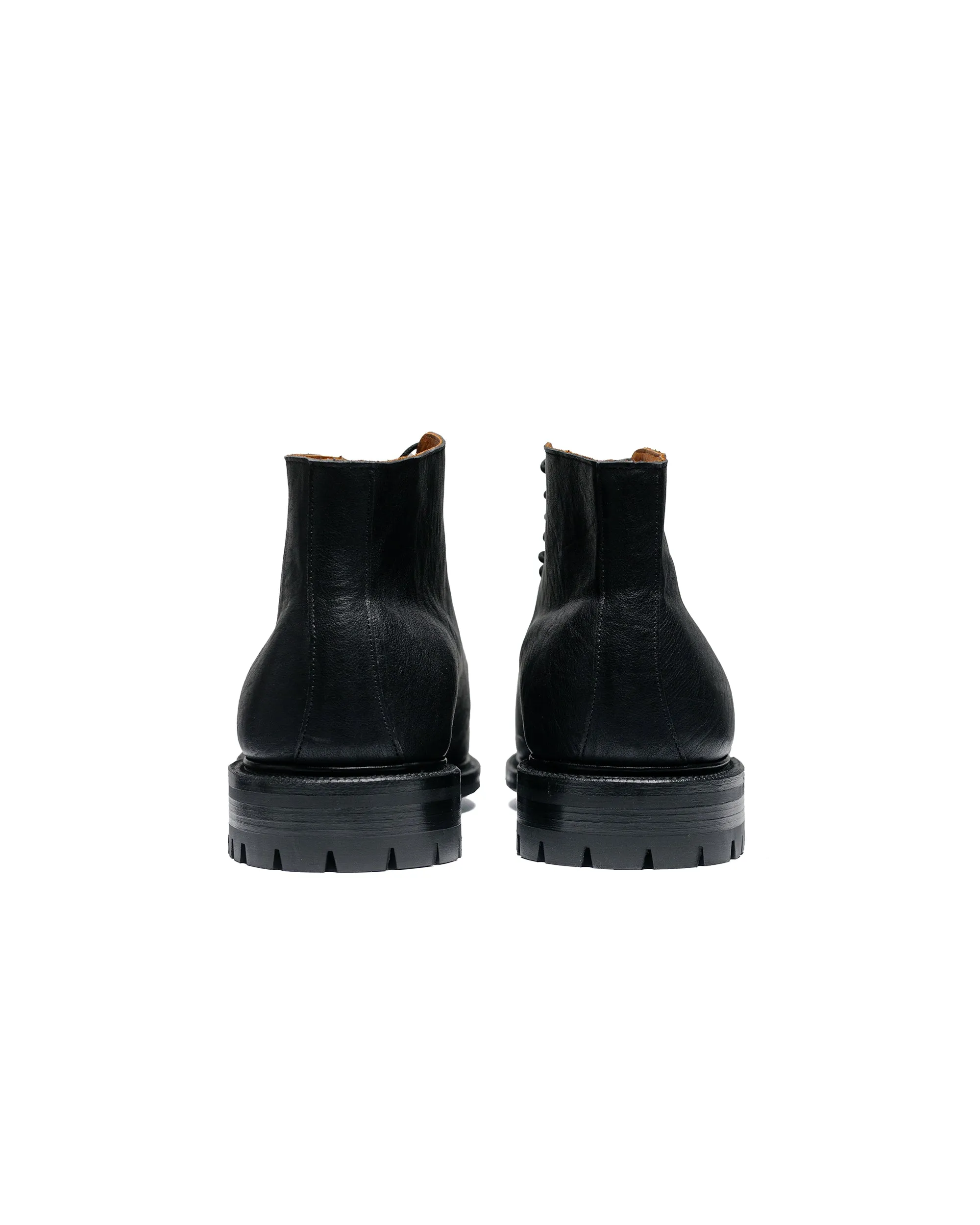 Botte Wholecut Viberg en Kangourou Noir Lavé (Pré-commande)