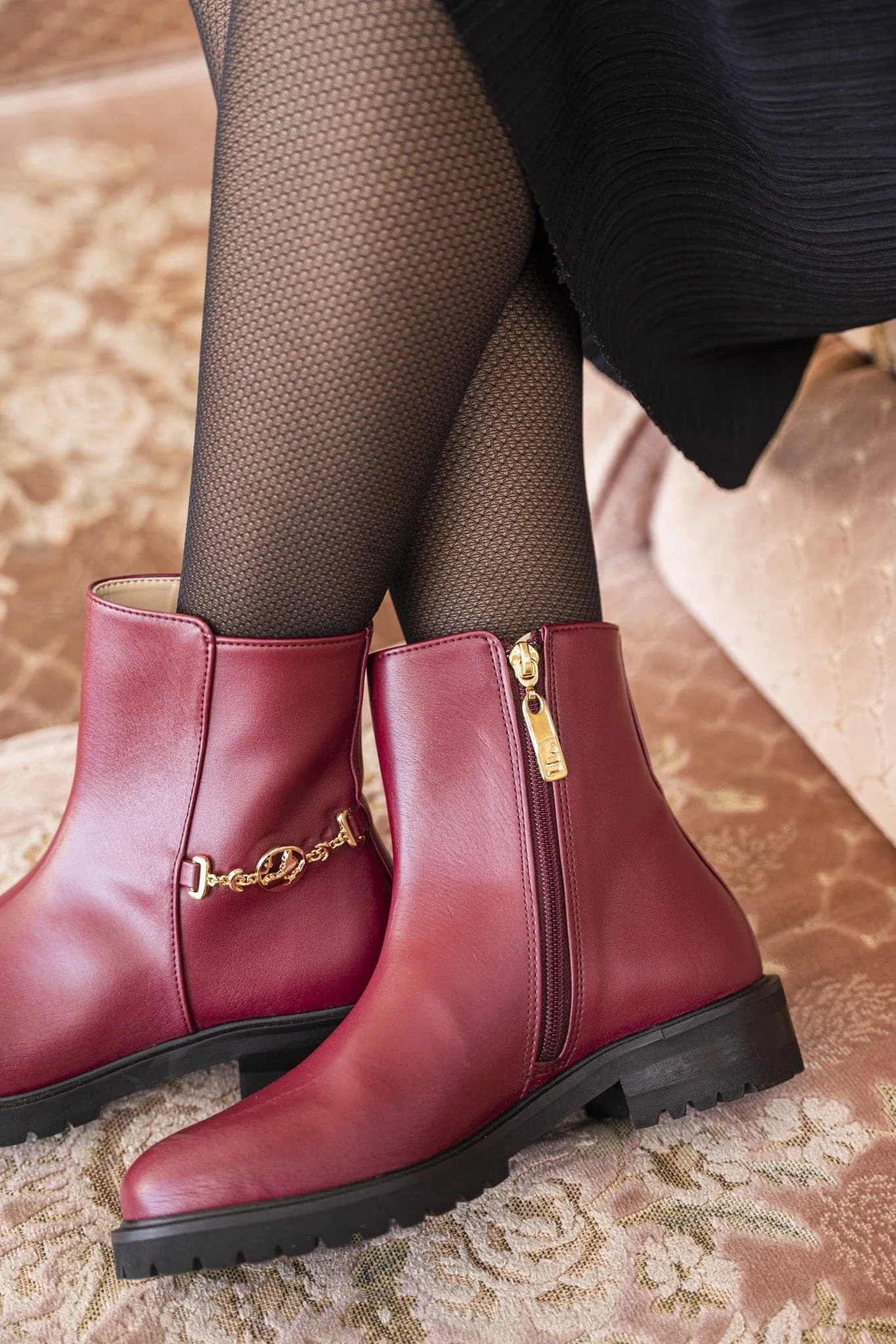 Bottes vegan Victory à la cheville | Bordeau