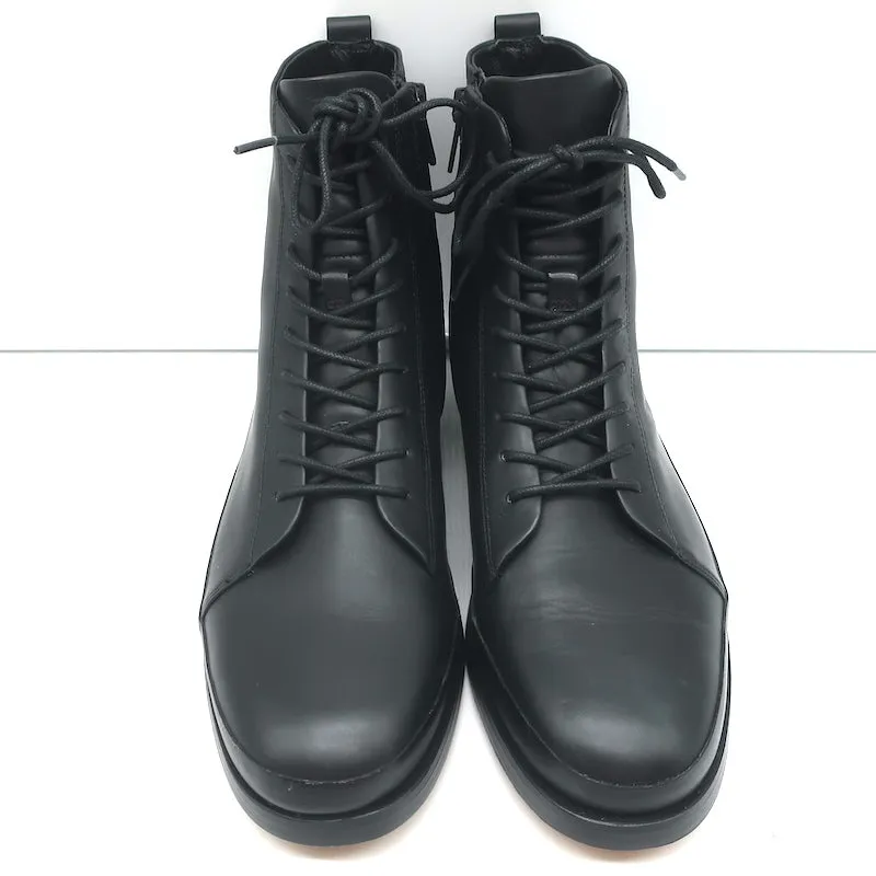 Bottes Vince Cooper à lacets en cuir noir taille 8