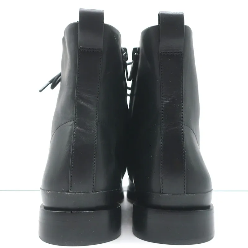 Bottes Vince Cooper à lacets en cuir noir taille 8