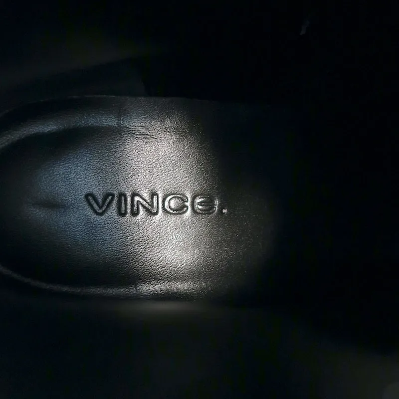 Bottes Vince Cooper à lacets en cuir noir taille 8