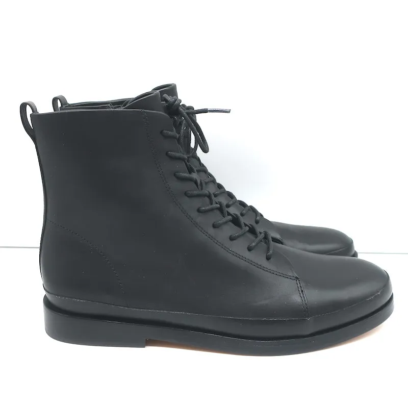 Bottes Vince Cooper à lacets en cuir noir taille 8