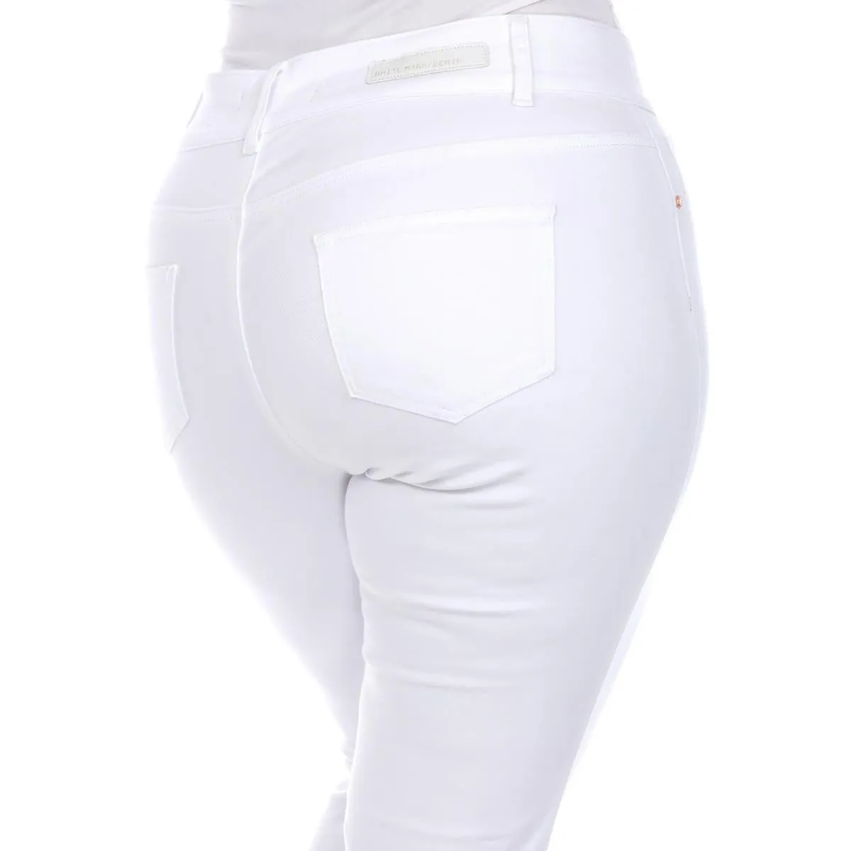 White Mark Jeans Capri en Jean Femme Court