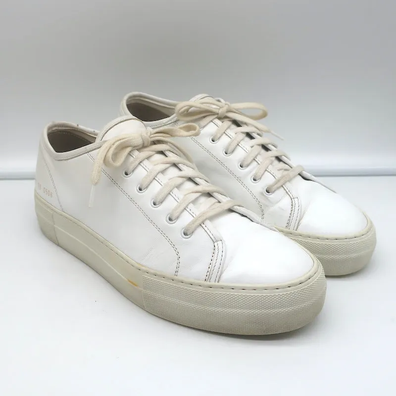 Baskets basses Tournament en cuir blanc pour femme Common Projects Taille 38