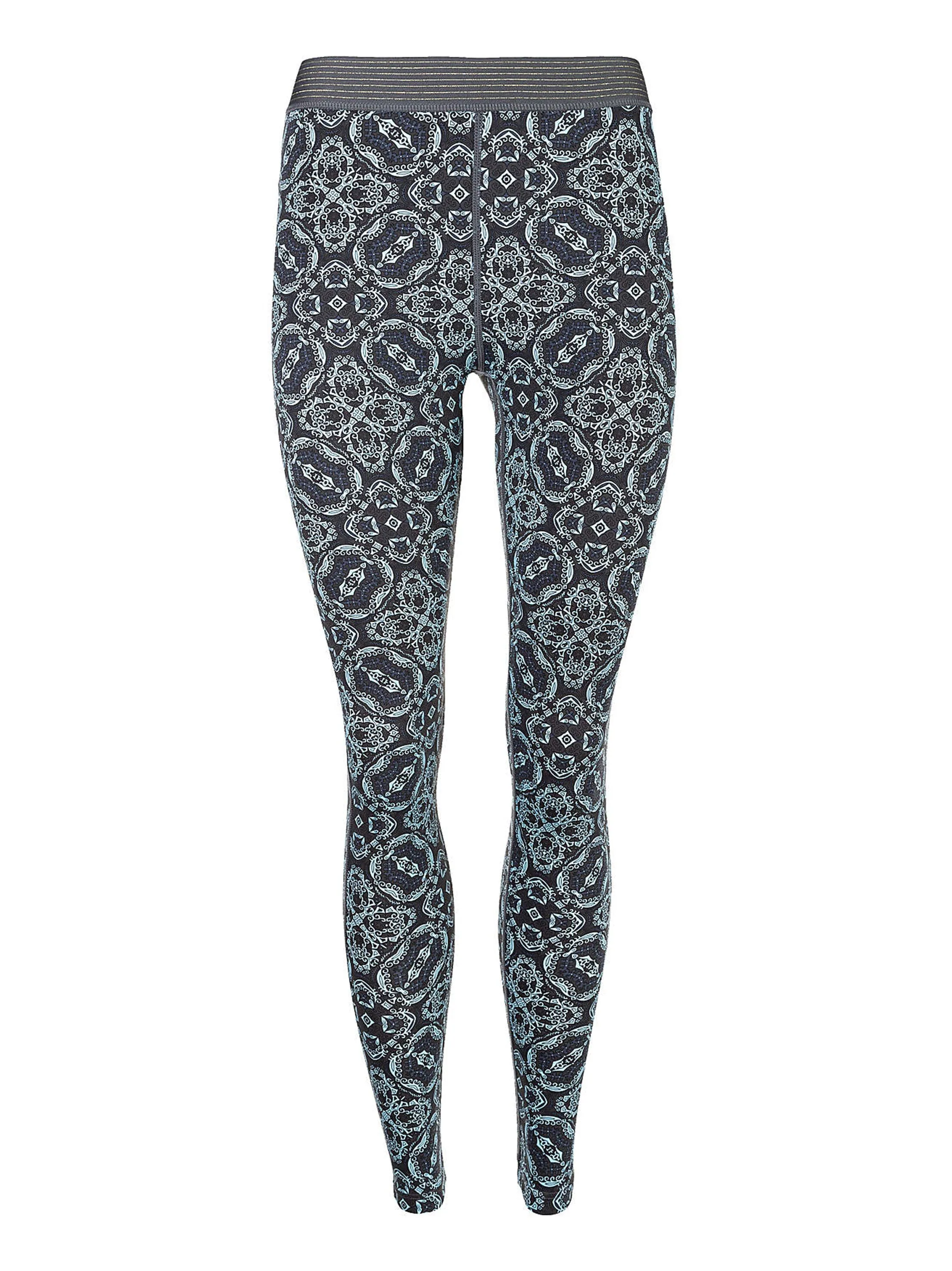 Legging Femme Slim Imprimé Tout-Over, Gris Foncé