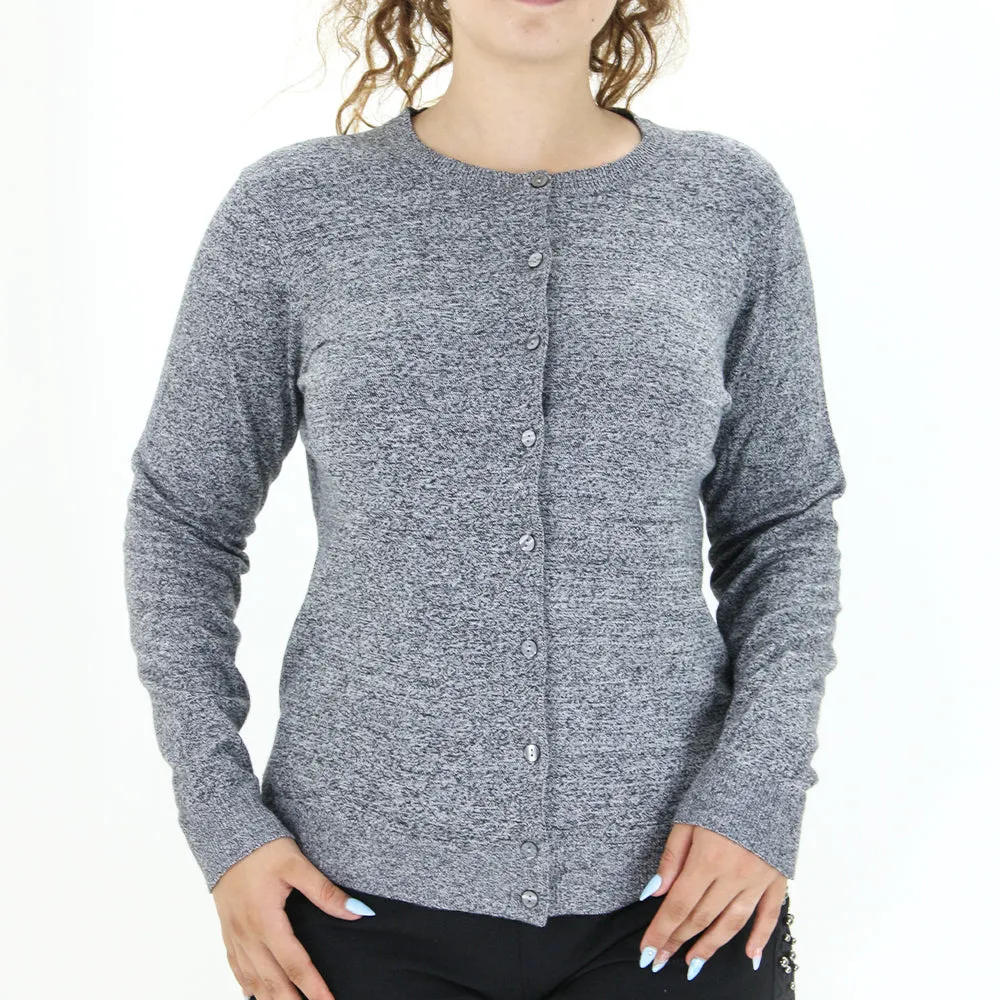 Cardigan à boutons pour femme, Gris