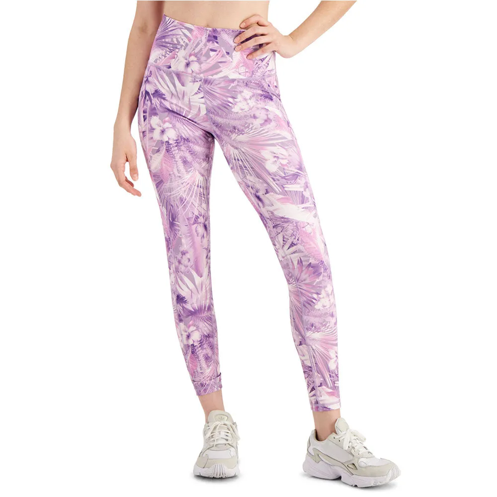 Leggings de Compression pour Femmes à Poches Latérales Imprimées, Violet