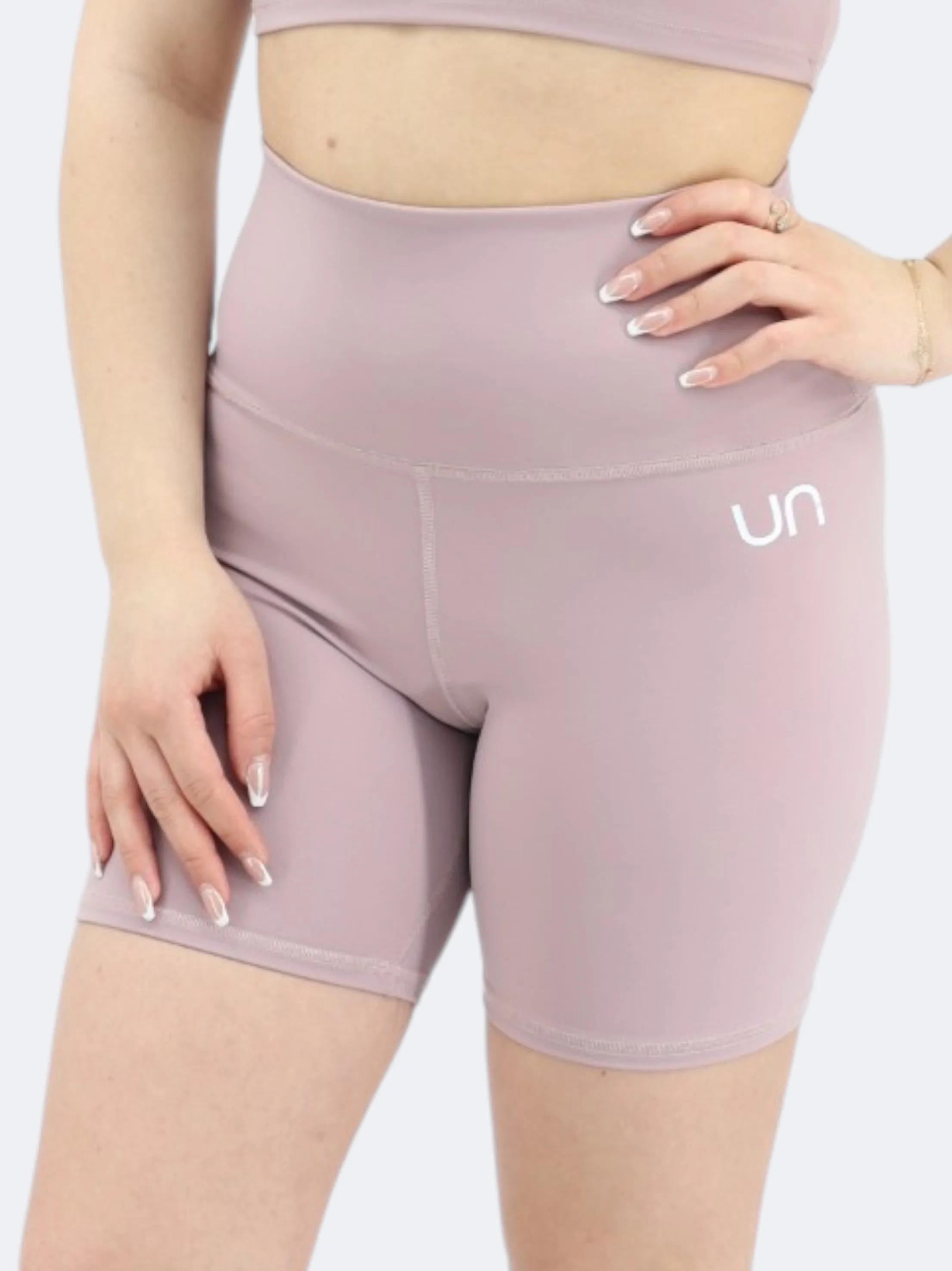 Legging court femme coupé, violet clair