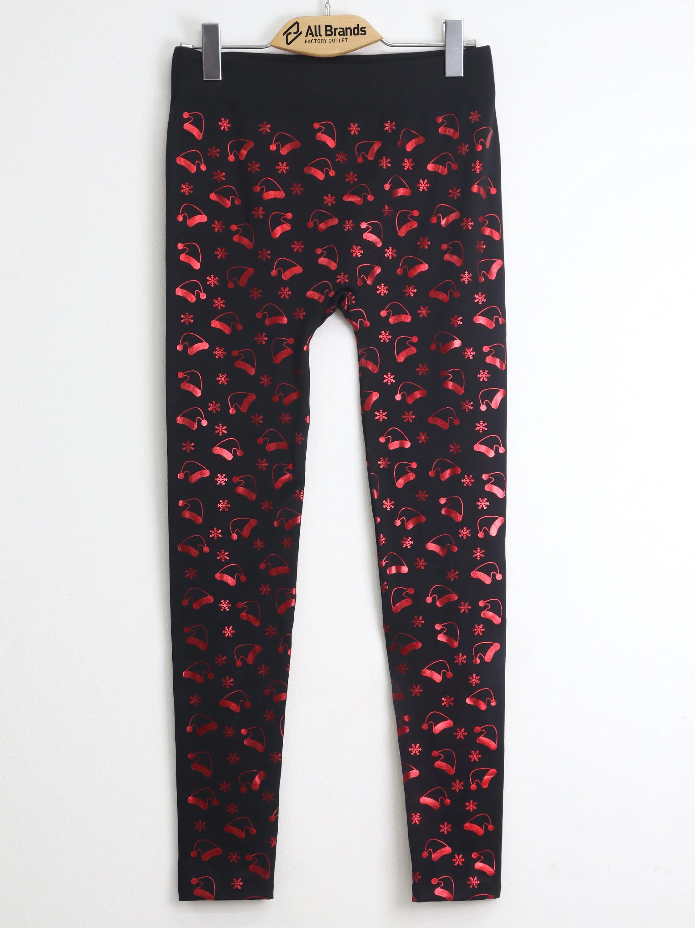 Pantalon Graphique Imprimé pour Femme, Noir/Rouge