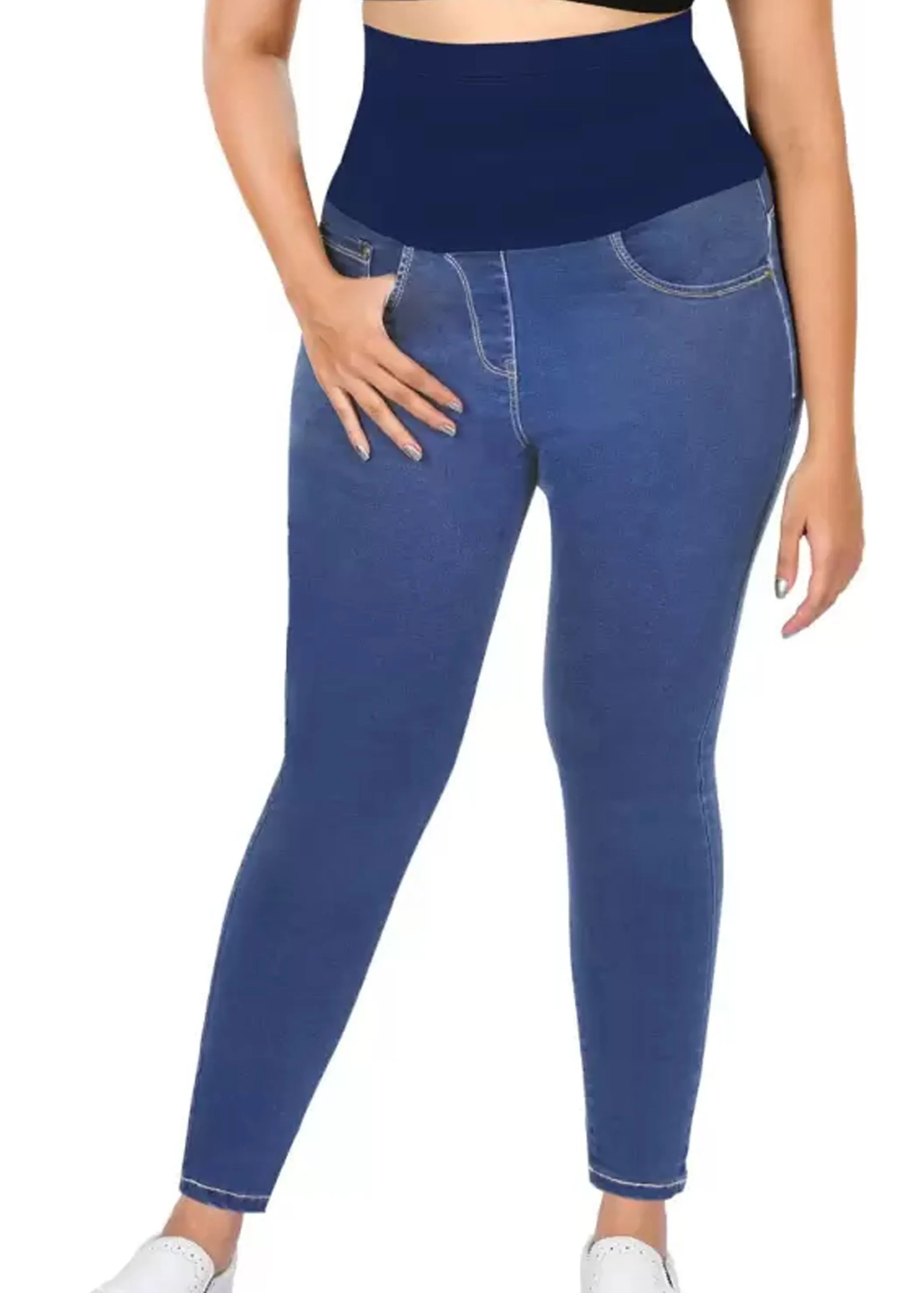Jeans Skinny Maternité pour Femmes, Bleu