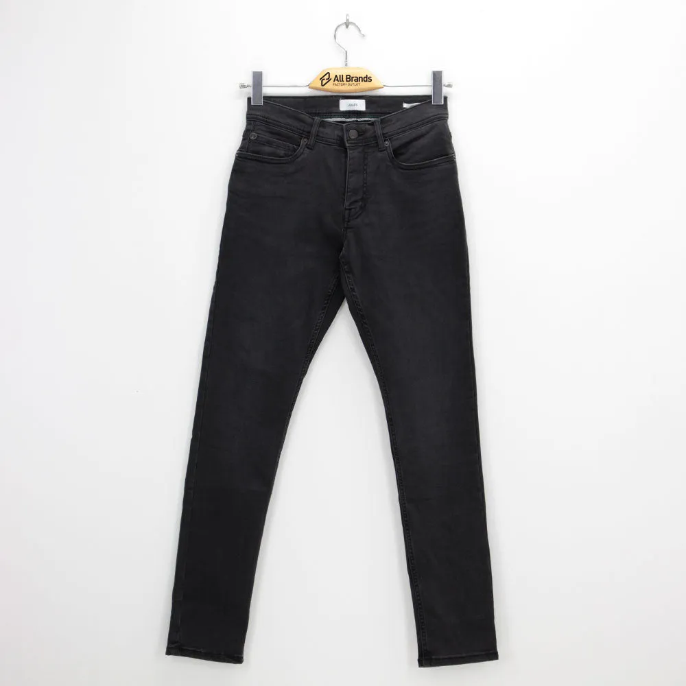 Pantalon Jeans Femme Basique Taille Moyenne, Noir