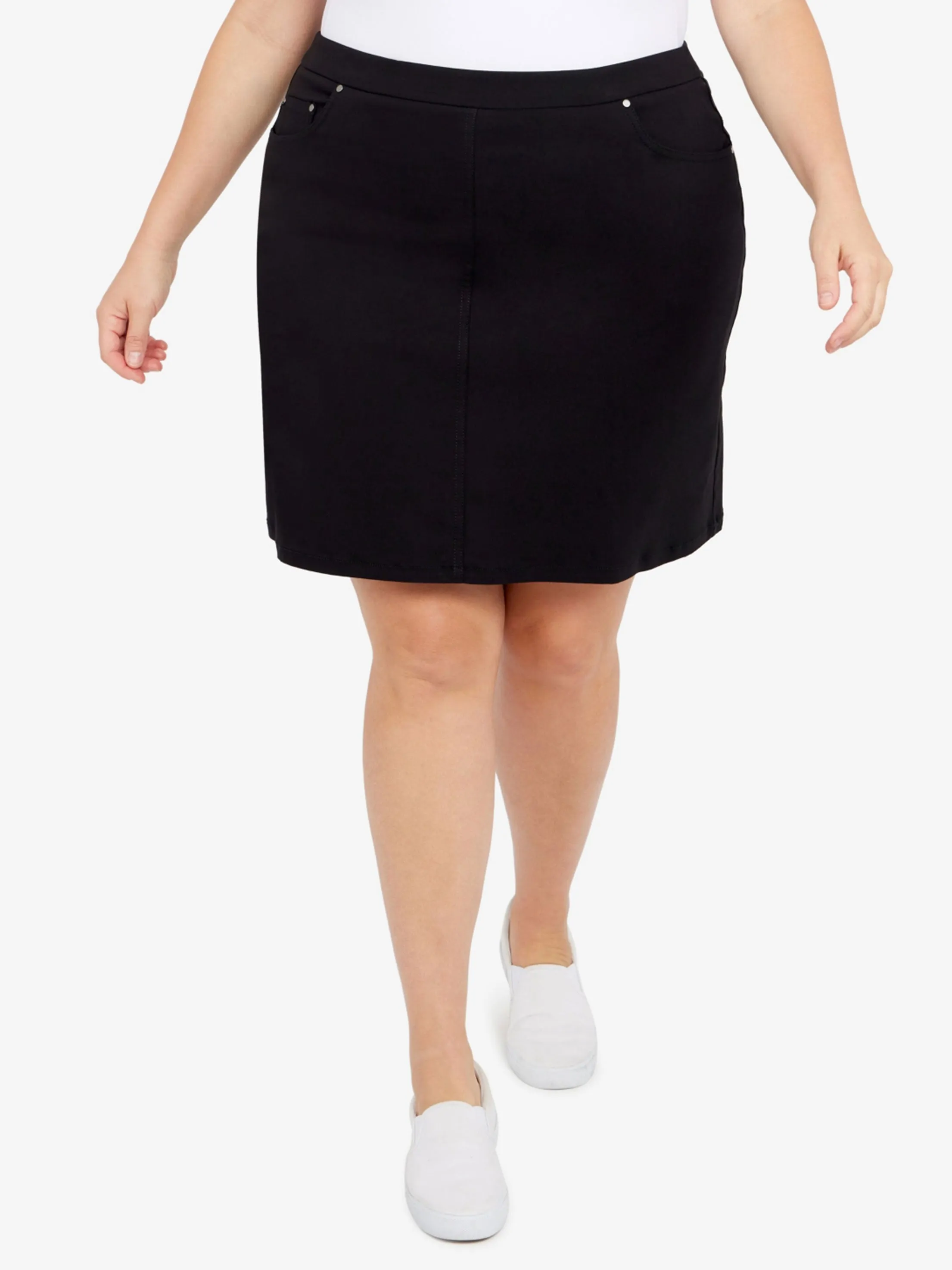 Jupe unie pour femme, Noir