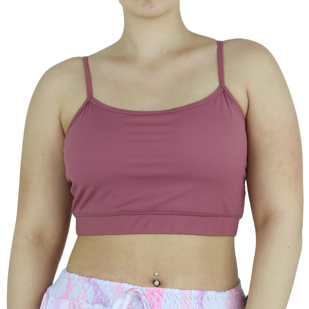 Haut de sport uni pour femme, Rose