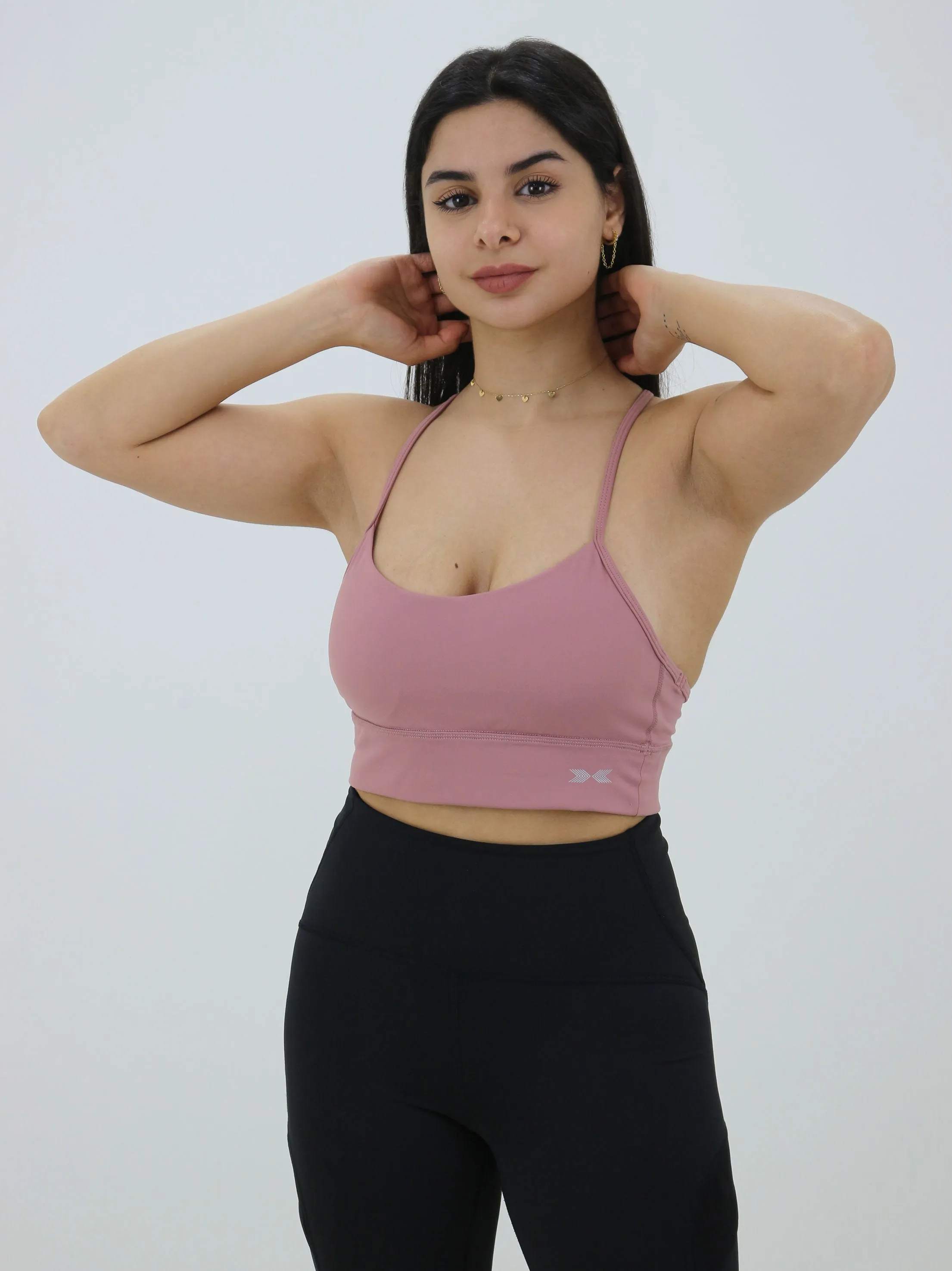 Soutien-gorge de sport à dos nu pour femme, Rose