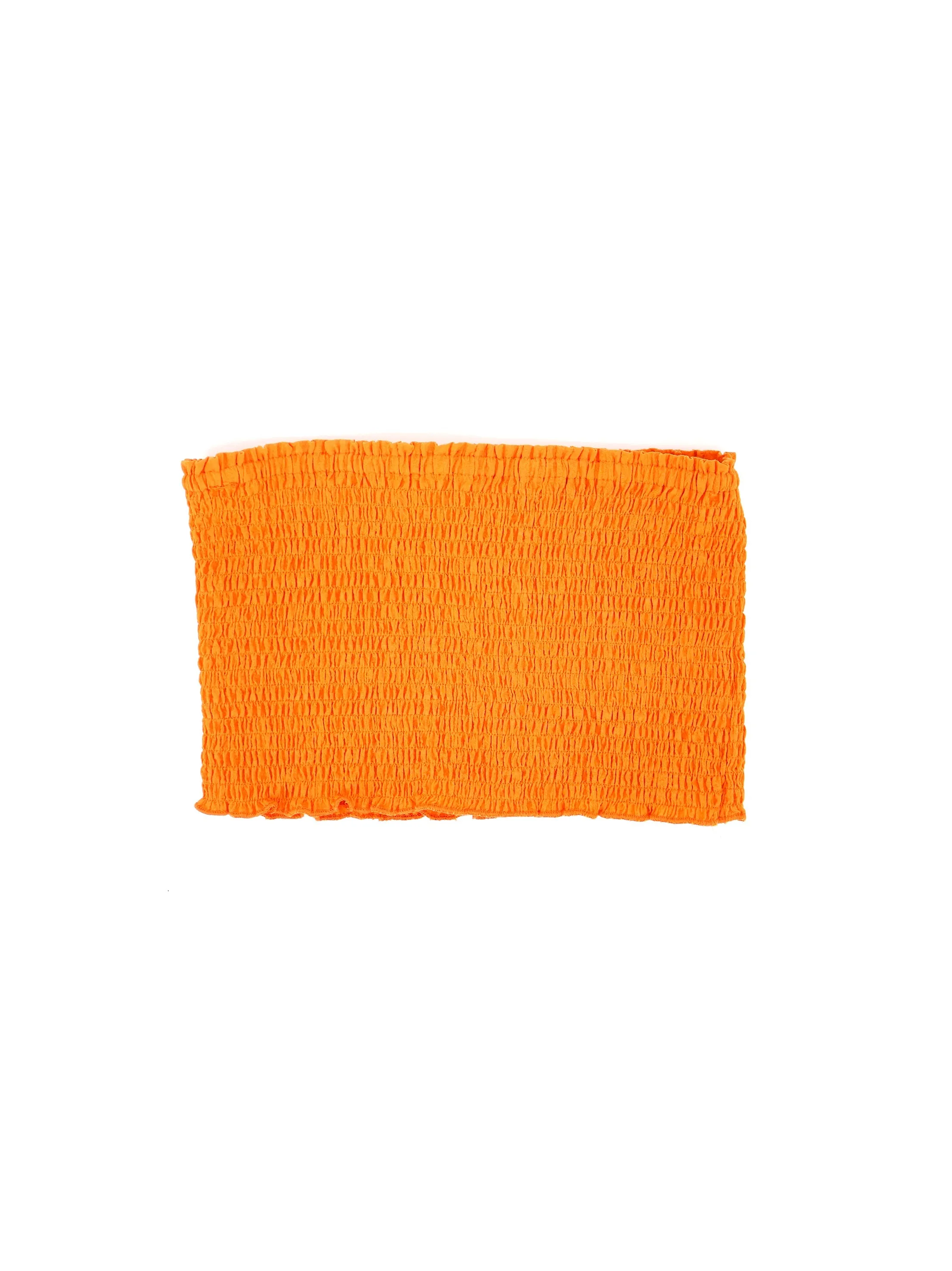 Haut court smocké pour femme, Orange