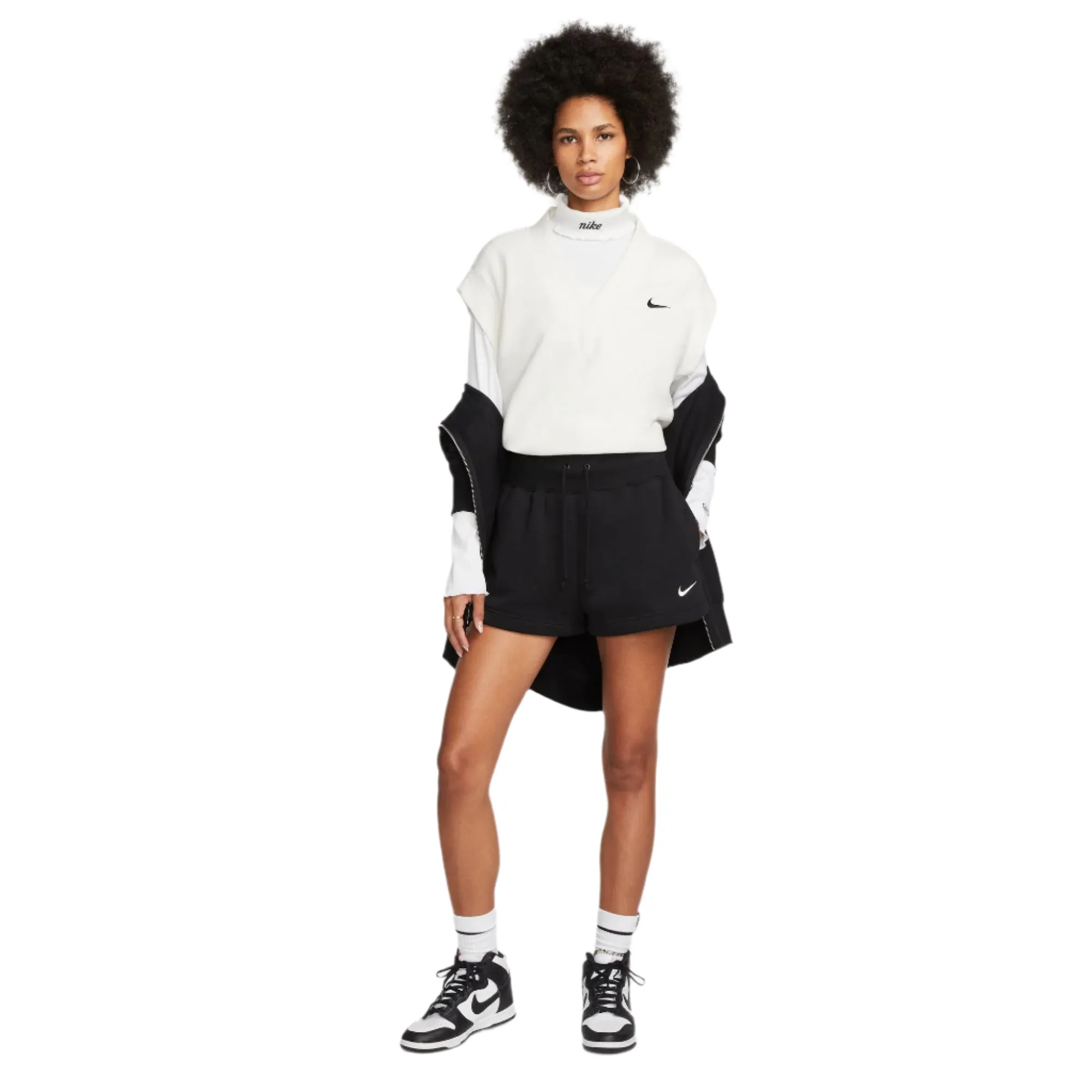 Vêtements de sport pour femmes - Shorts larges à taille haute en polaire Phoenix
