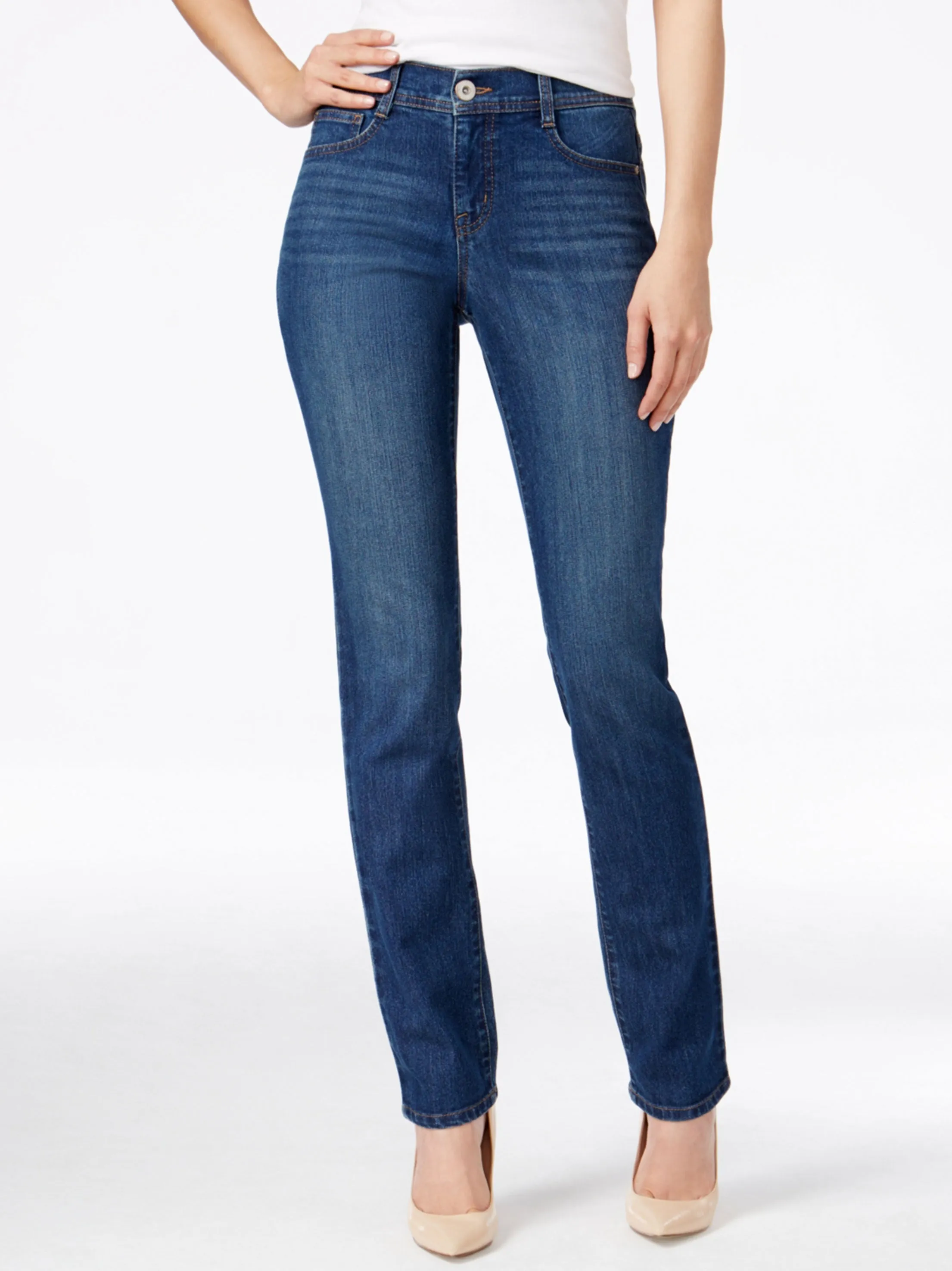 Jeans délavés pour femme, Bleu