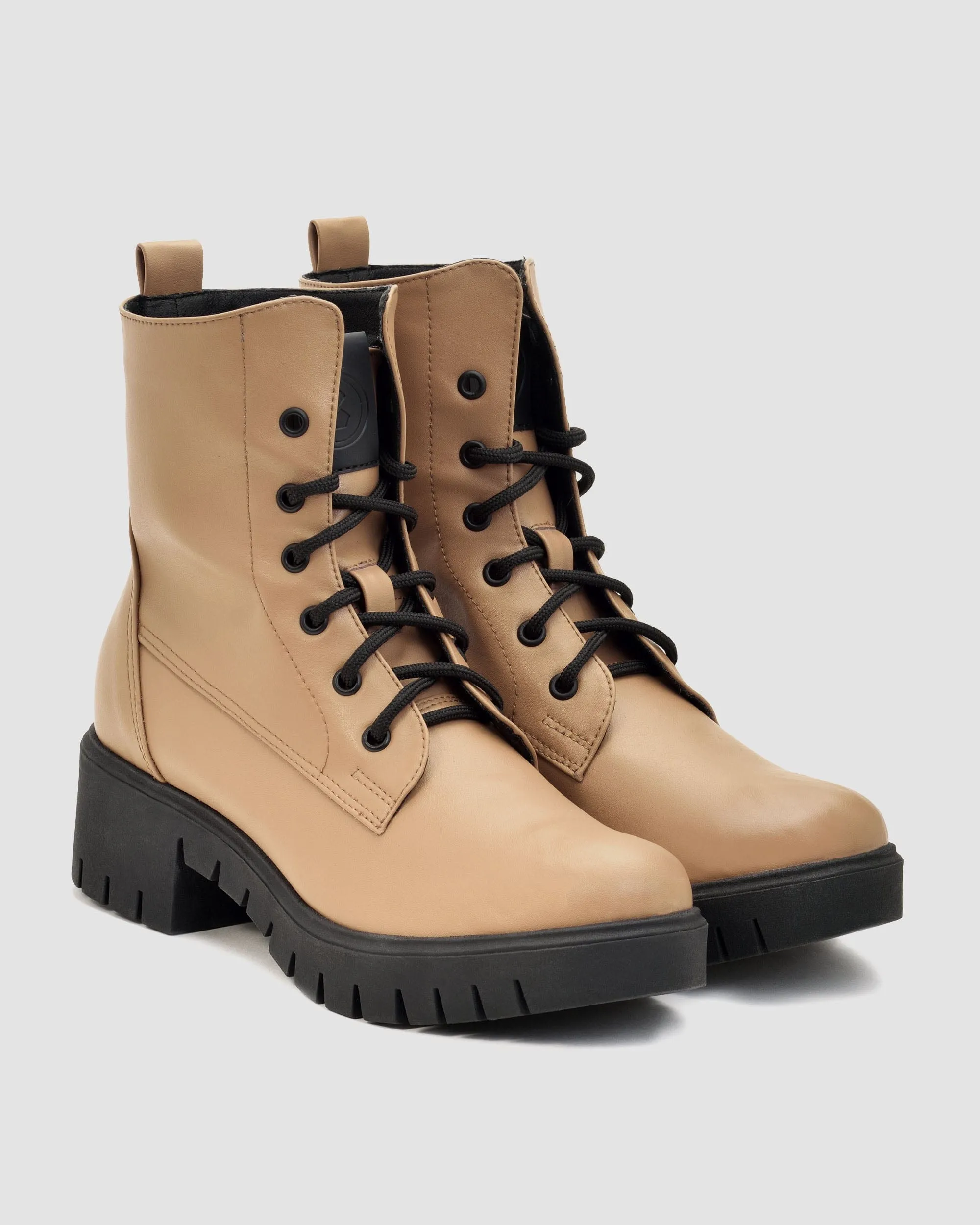 Bottes en Cuir de Raisin Vegea® No. 3 pour Femmes | Caramel
